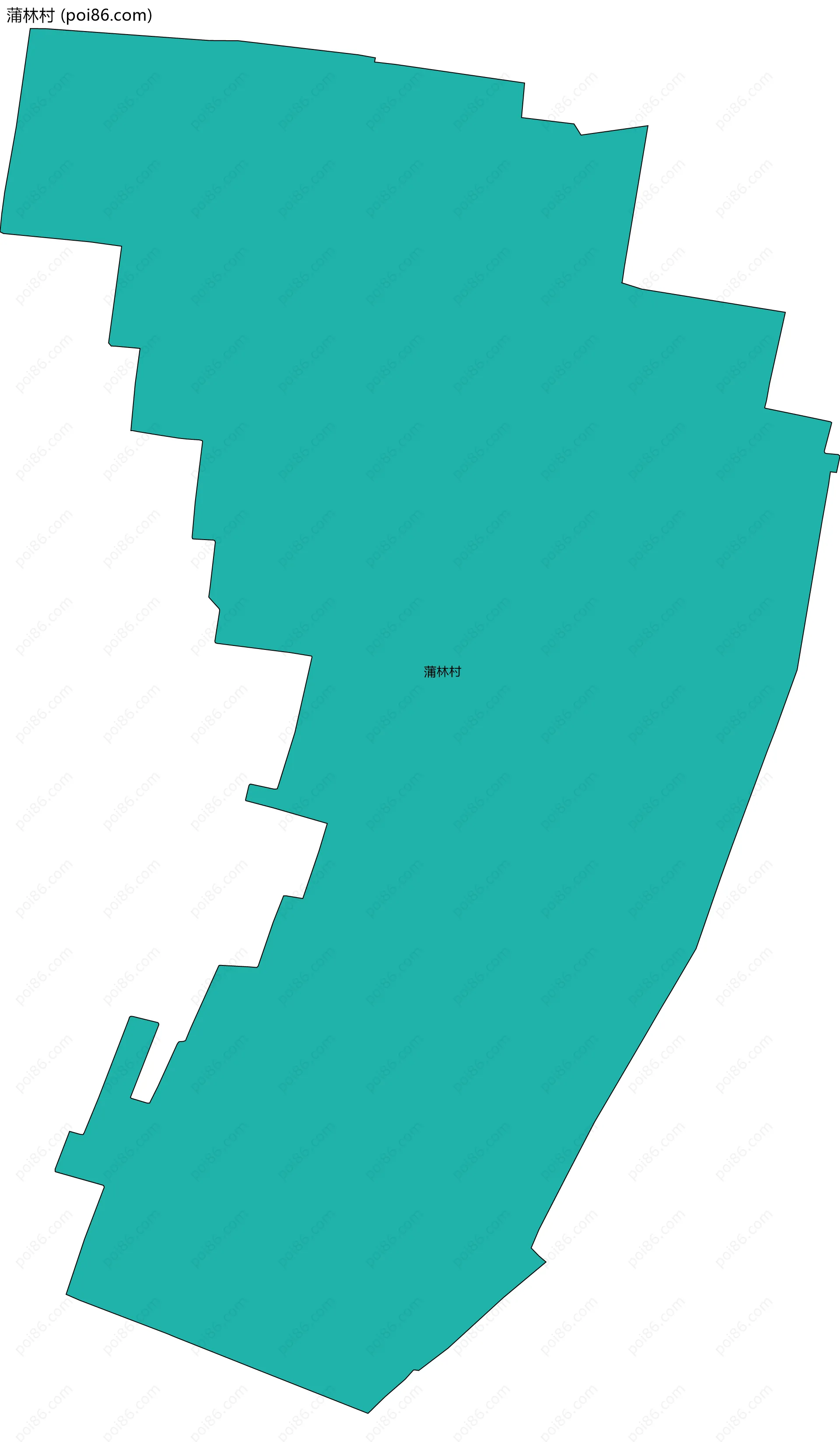 蒲林村边界地图