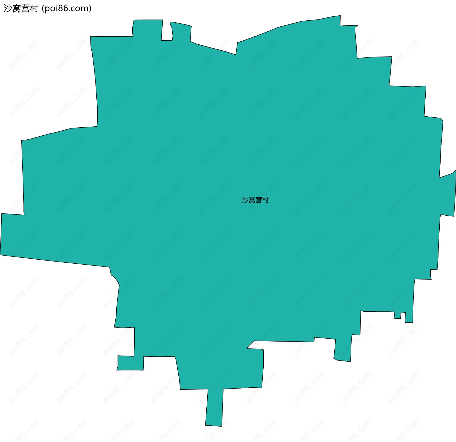 沙窝营村边界地图