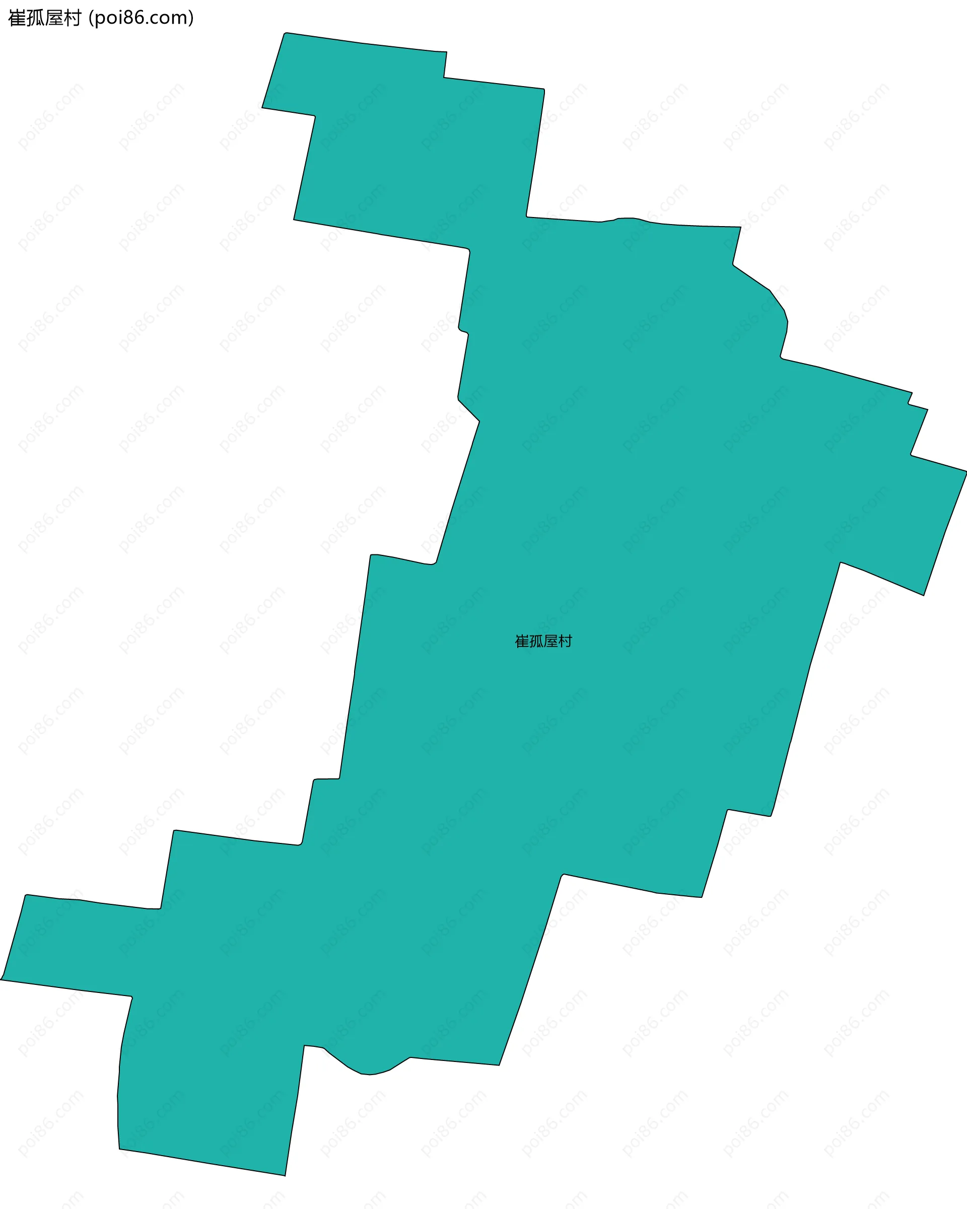 崔孤屋村边界地图