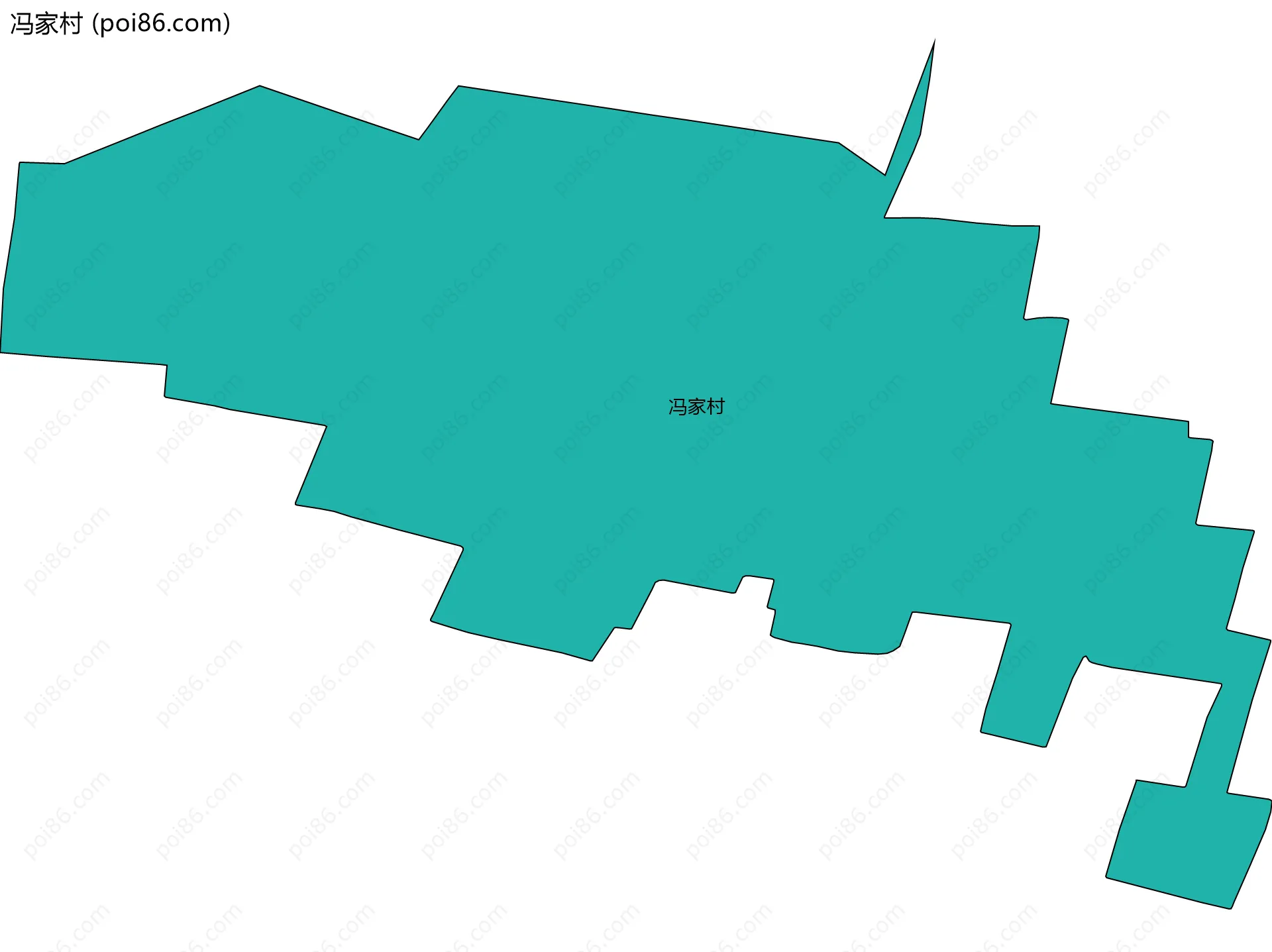 冯家村边界地图