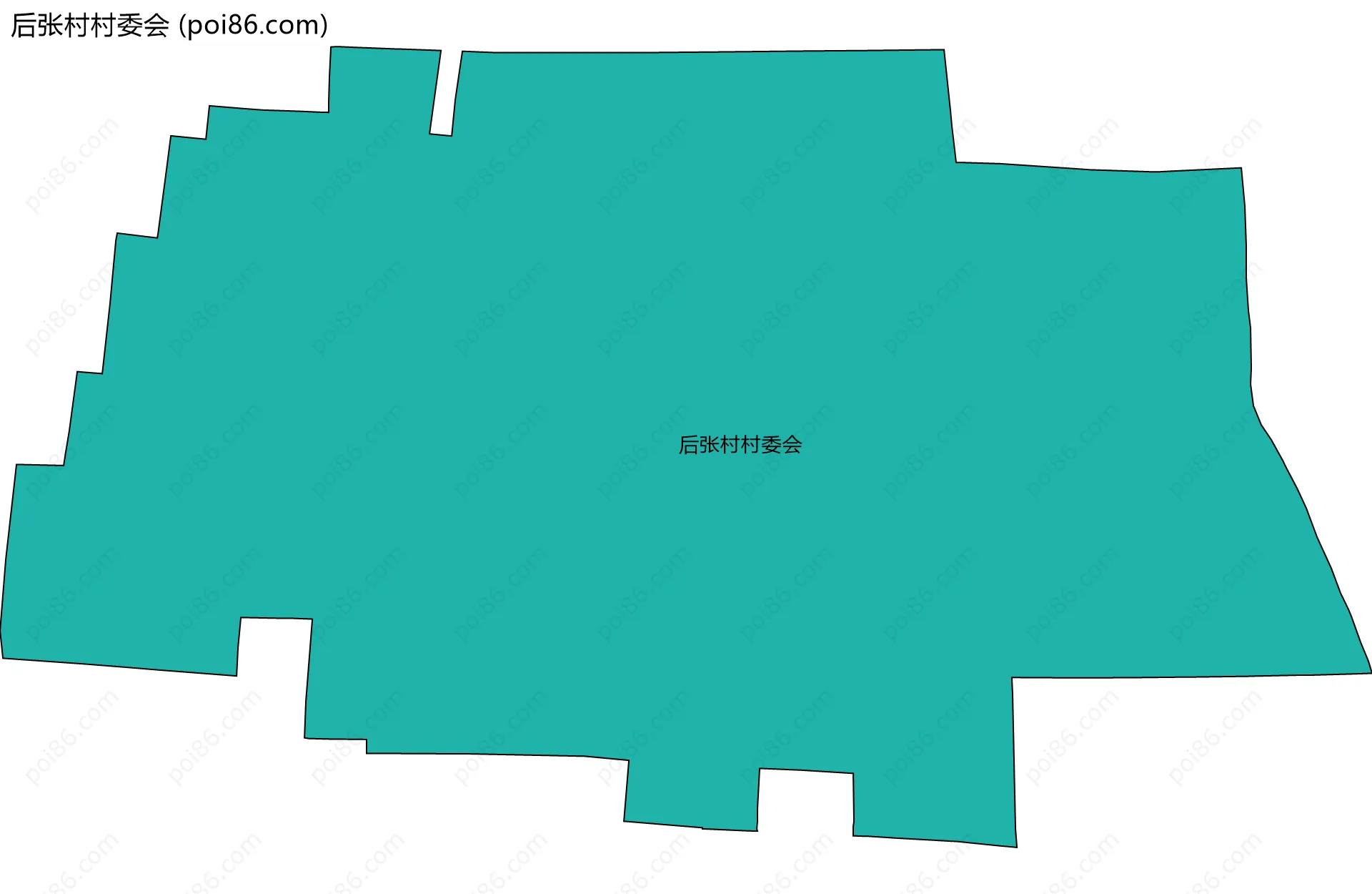 后张村村委会边界地图