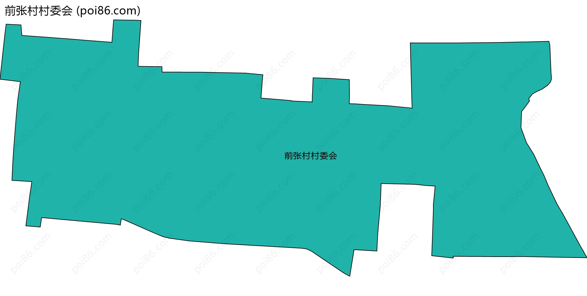 前张村村委会边界地图