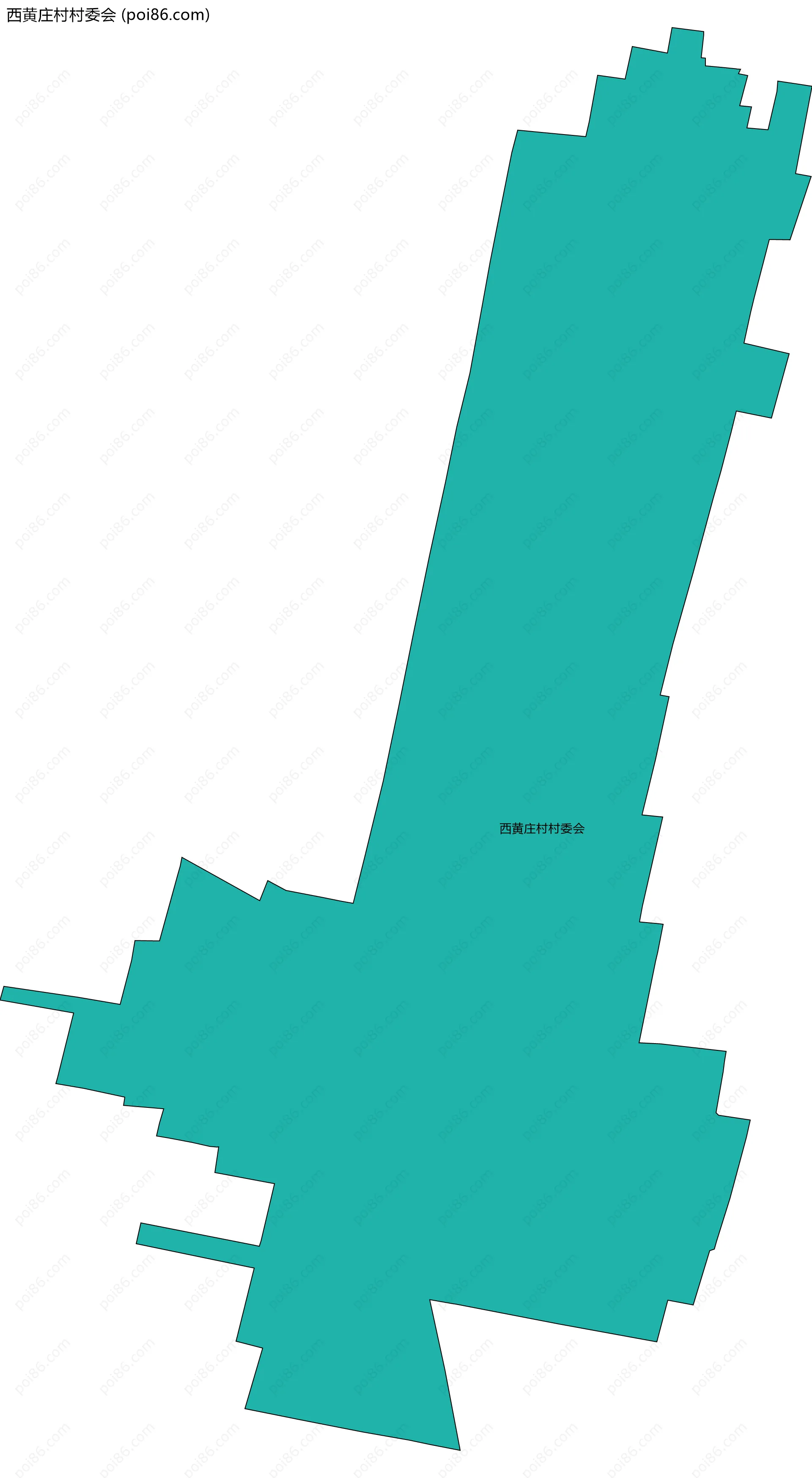 西黄庄村村委会边界地图