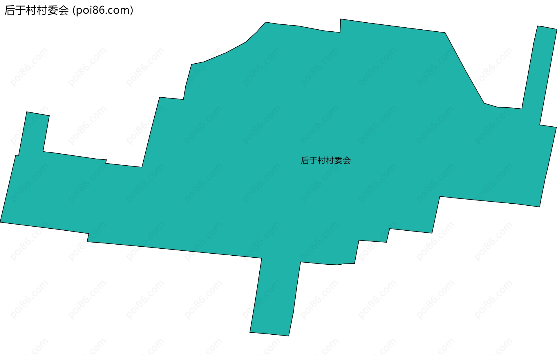 后于村村委会边界地图