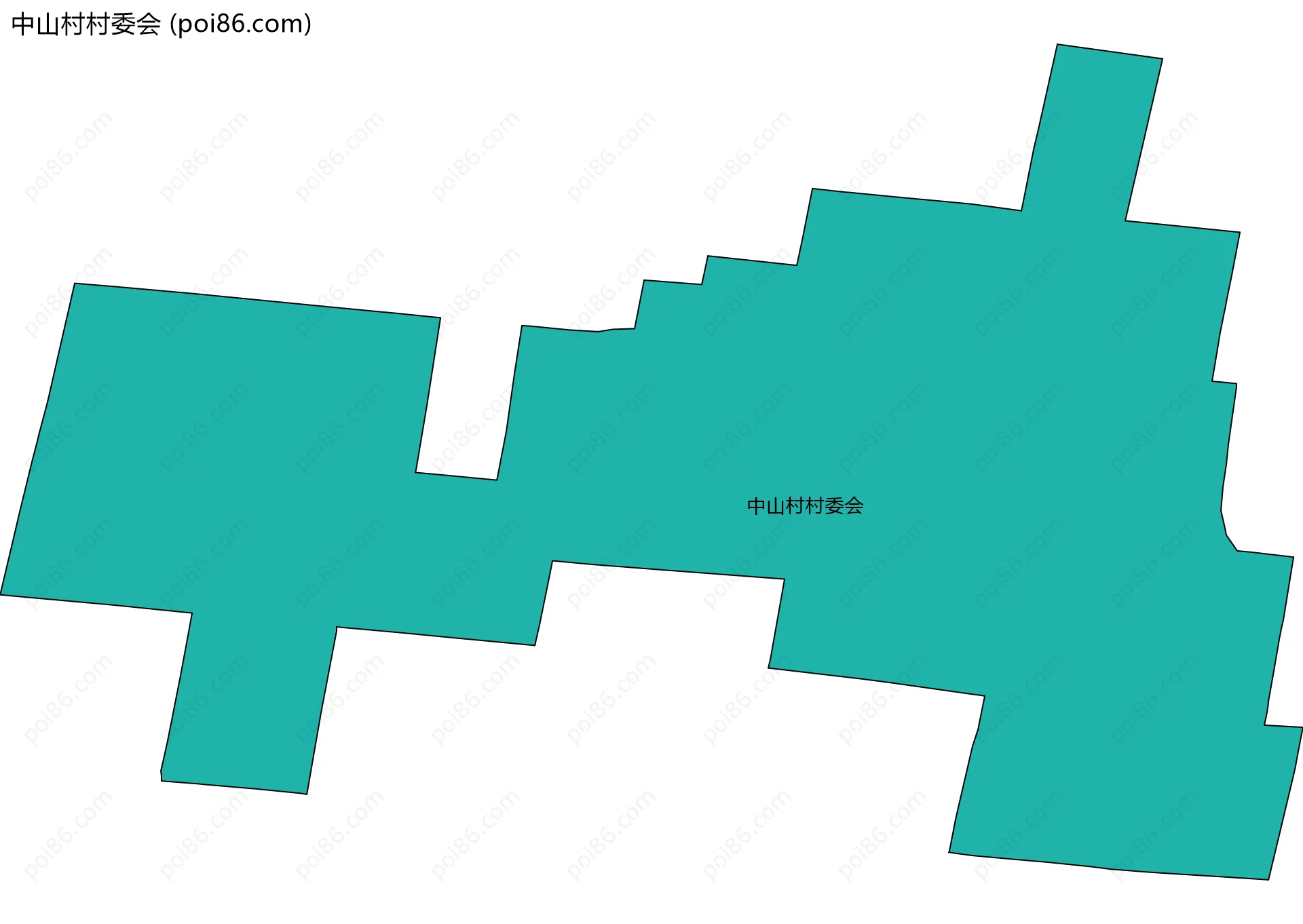 中山村村委会边界地图