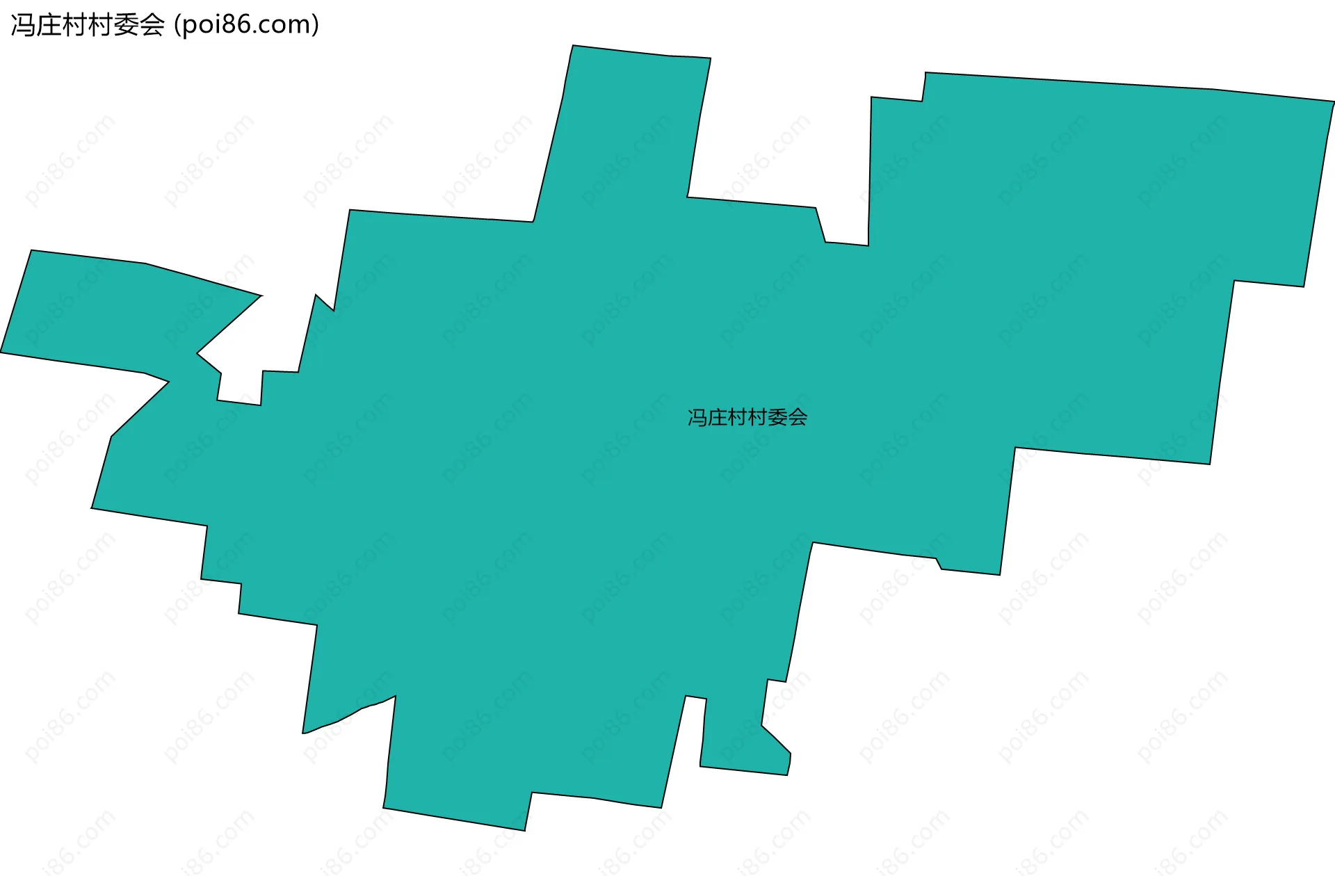 冯庄村村委会边界地图