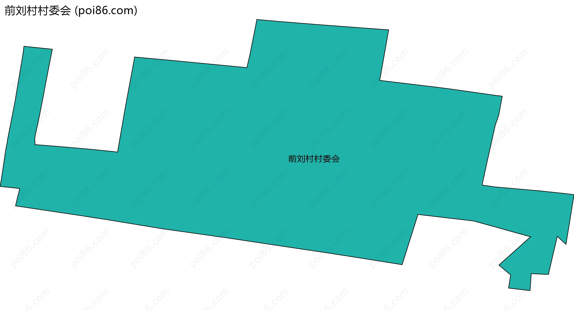前刘村村委会边界地图