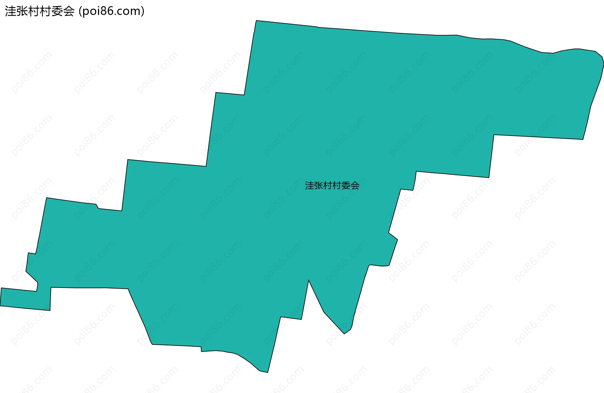 洼张村村委会边界地图