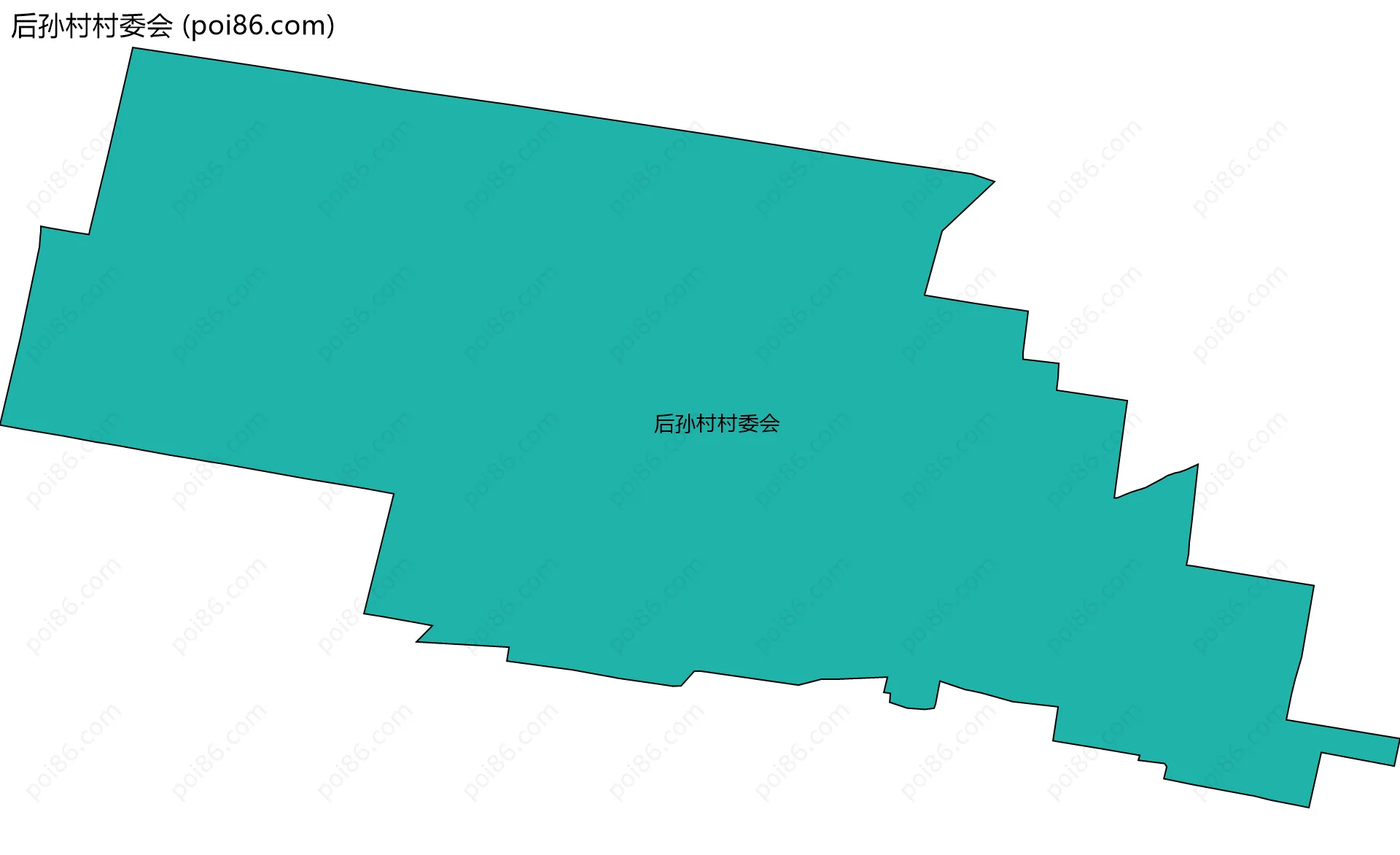 后孙村村委会边界地图