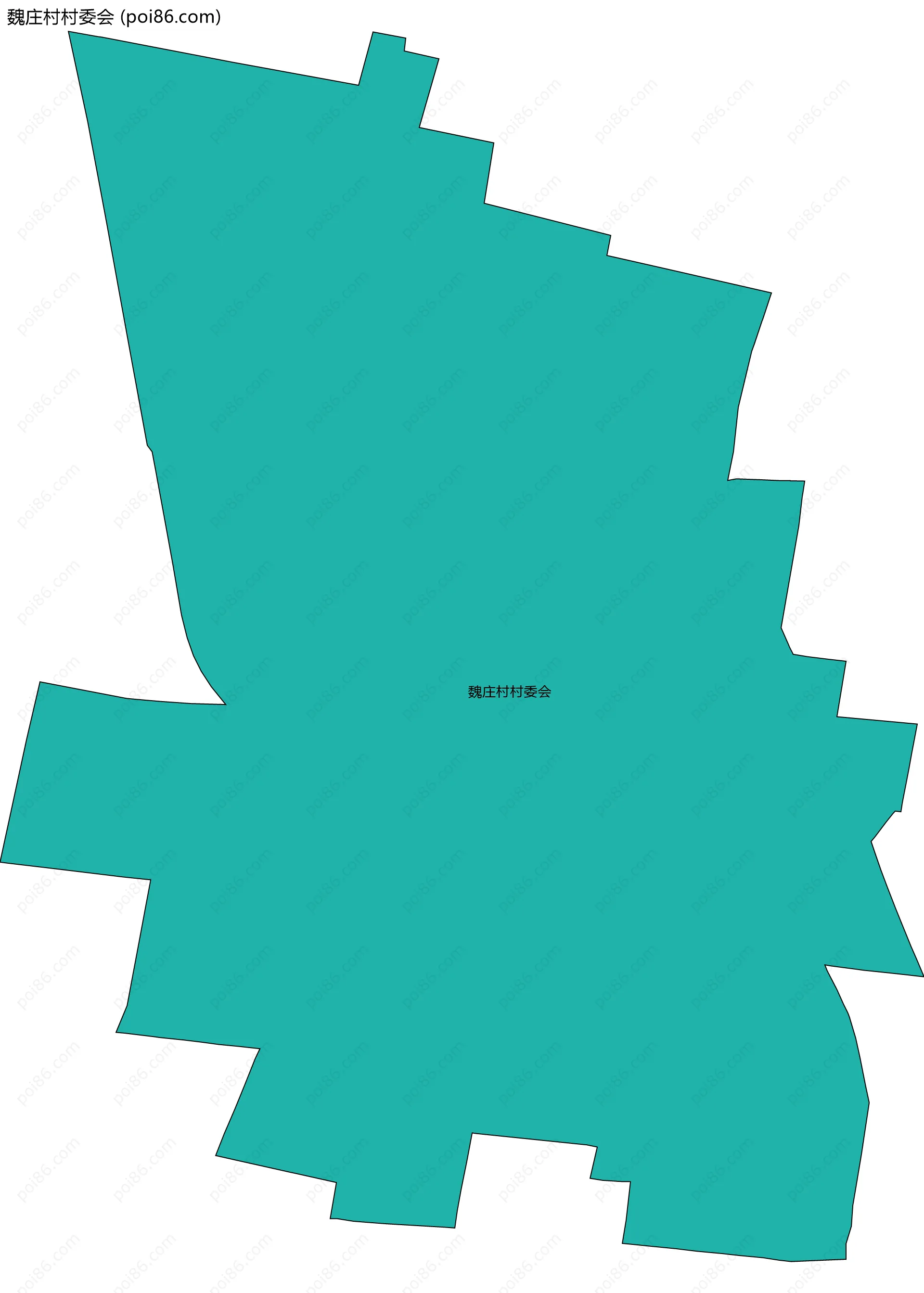 魏庄村村委会边界地图