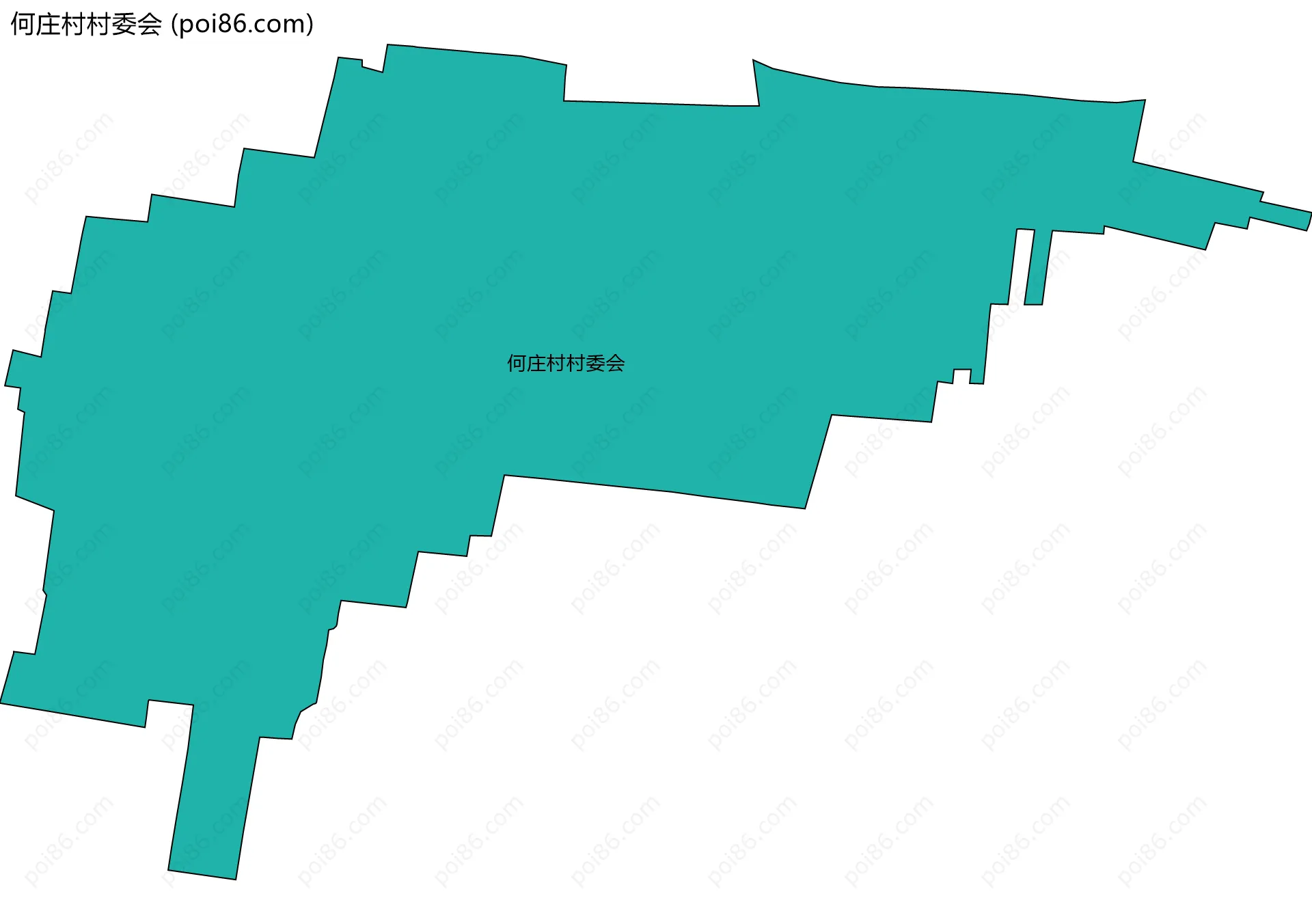 何庄村村委会边界地图