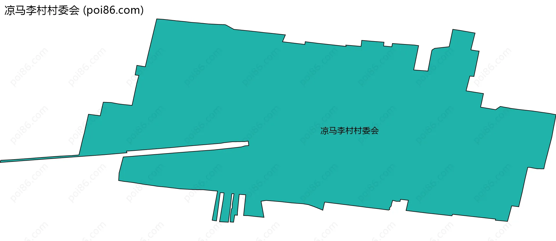 凉马李村村委会边界地图