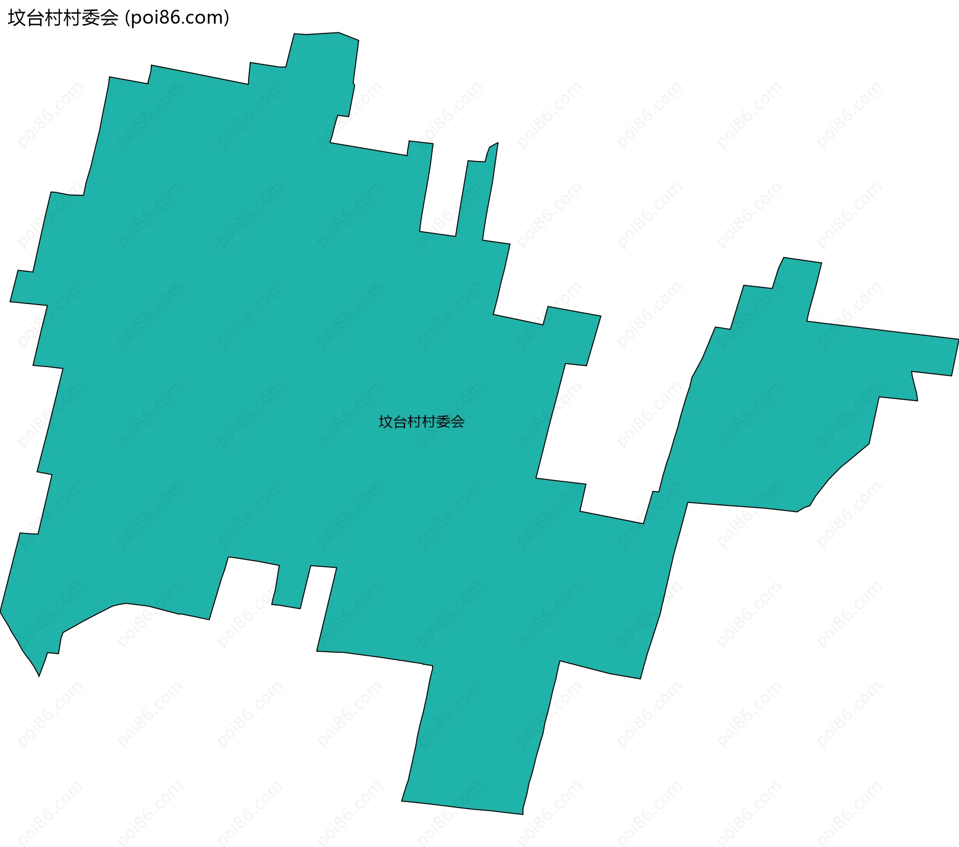 坟台村村委会边界地图