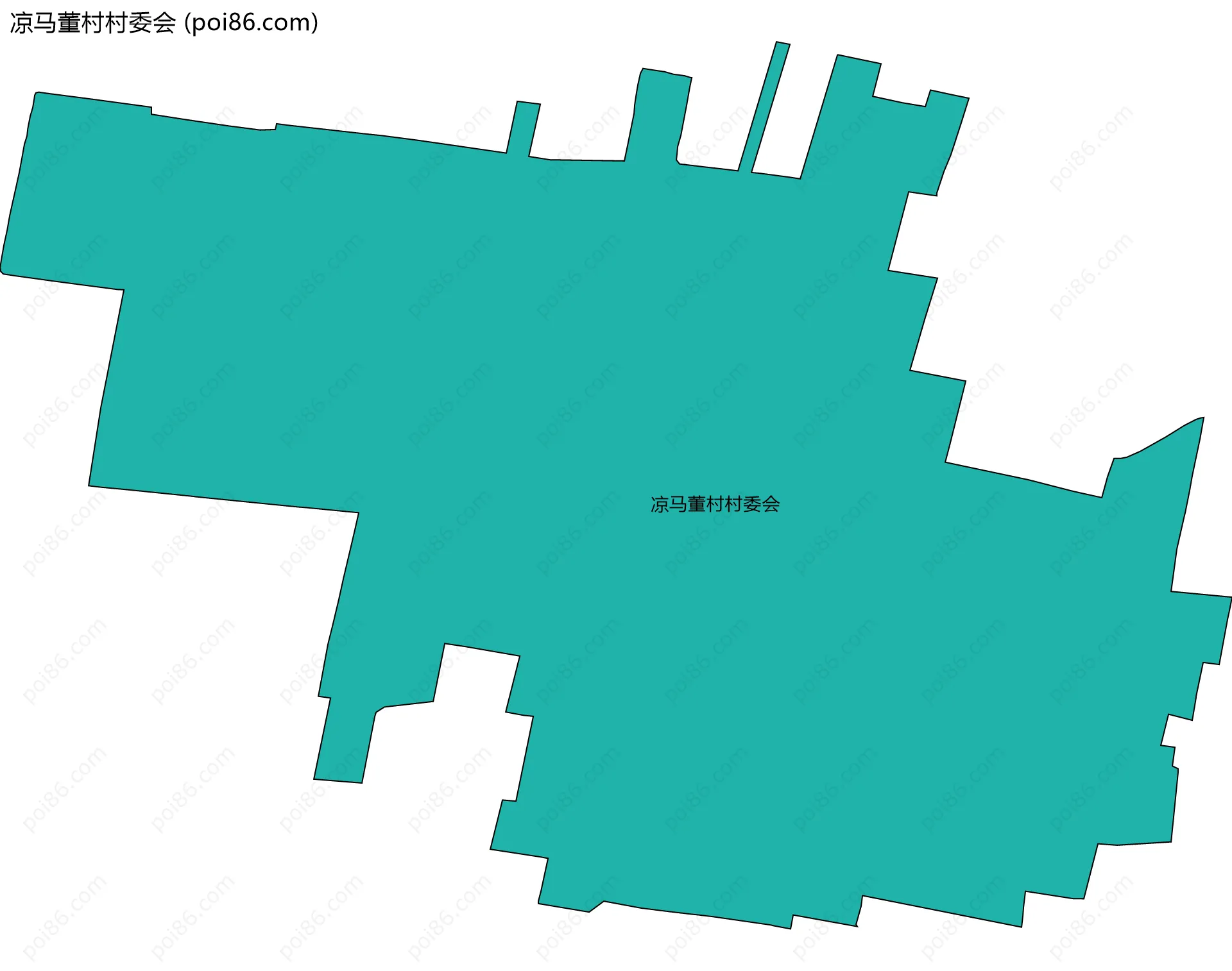 凉马董村村委会边界地图