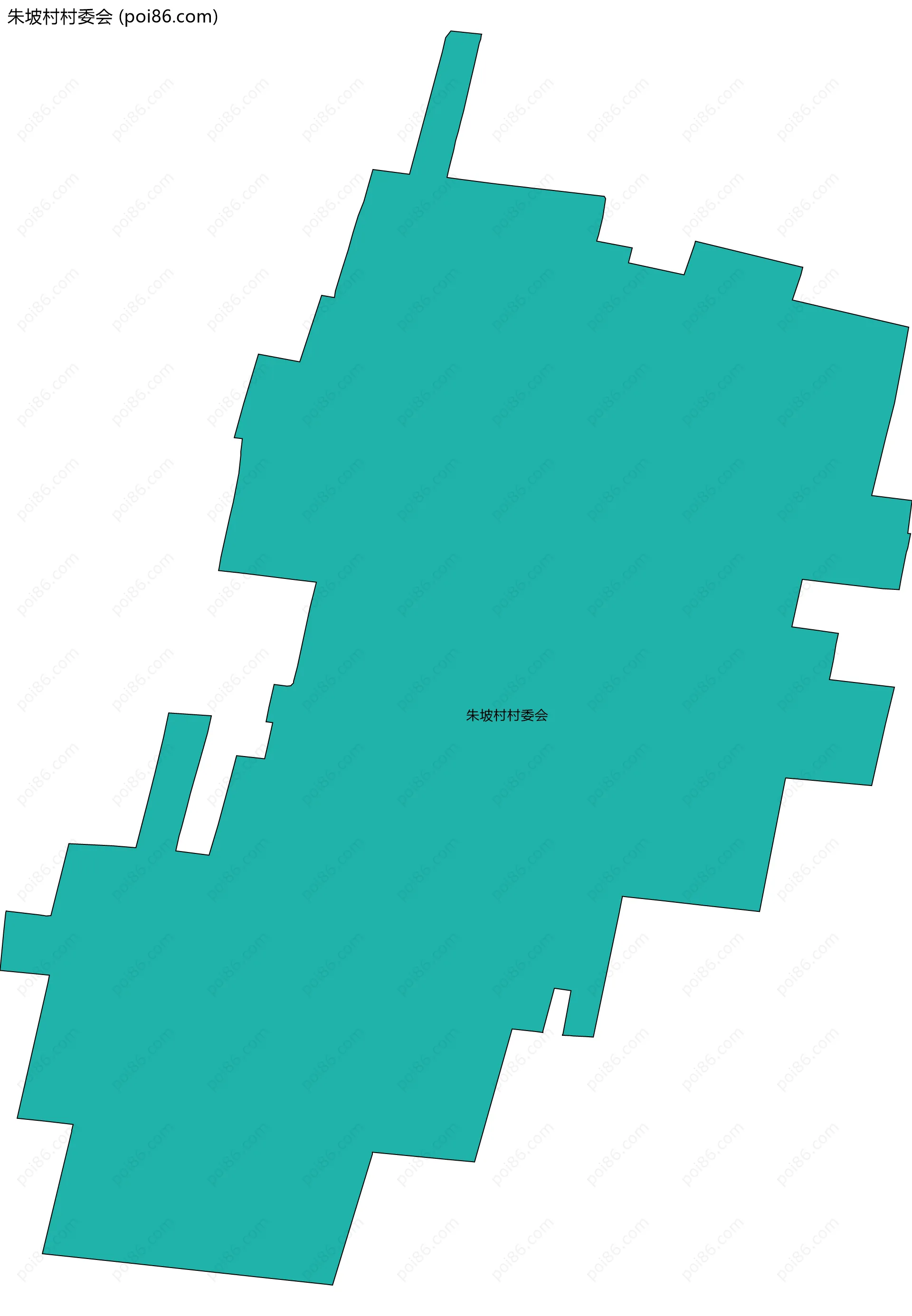 朱坡村村委会边界地图