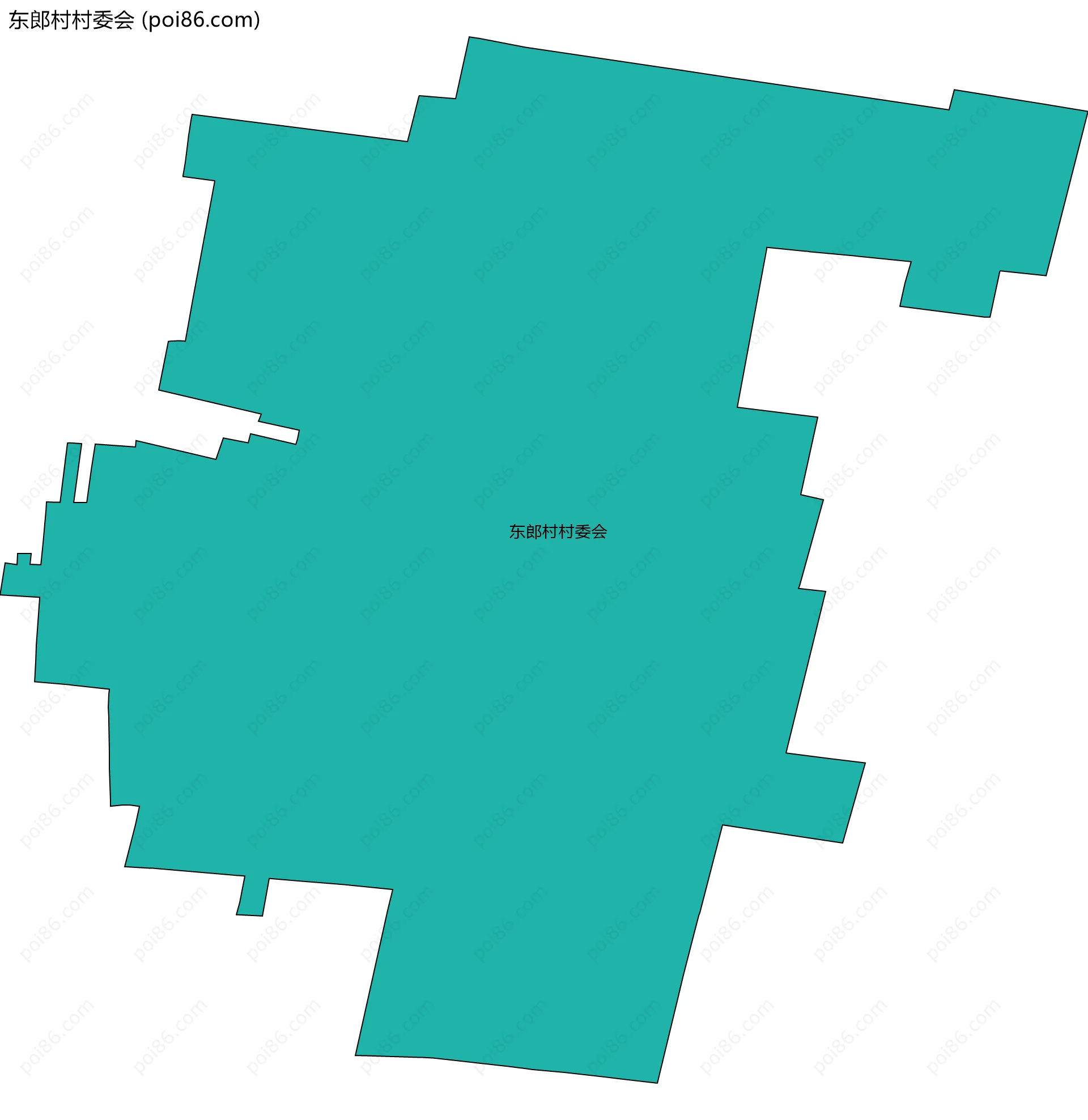东郎村村委会边界地图