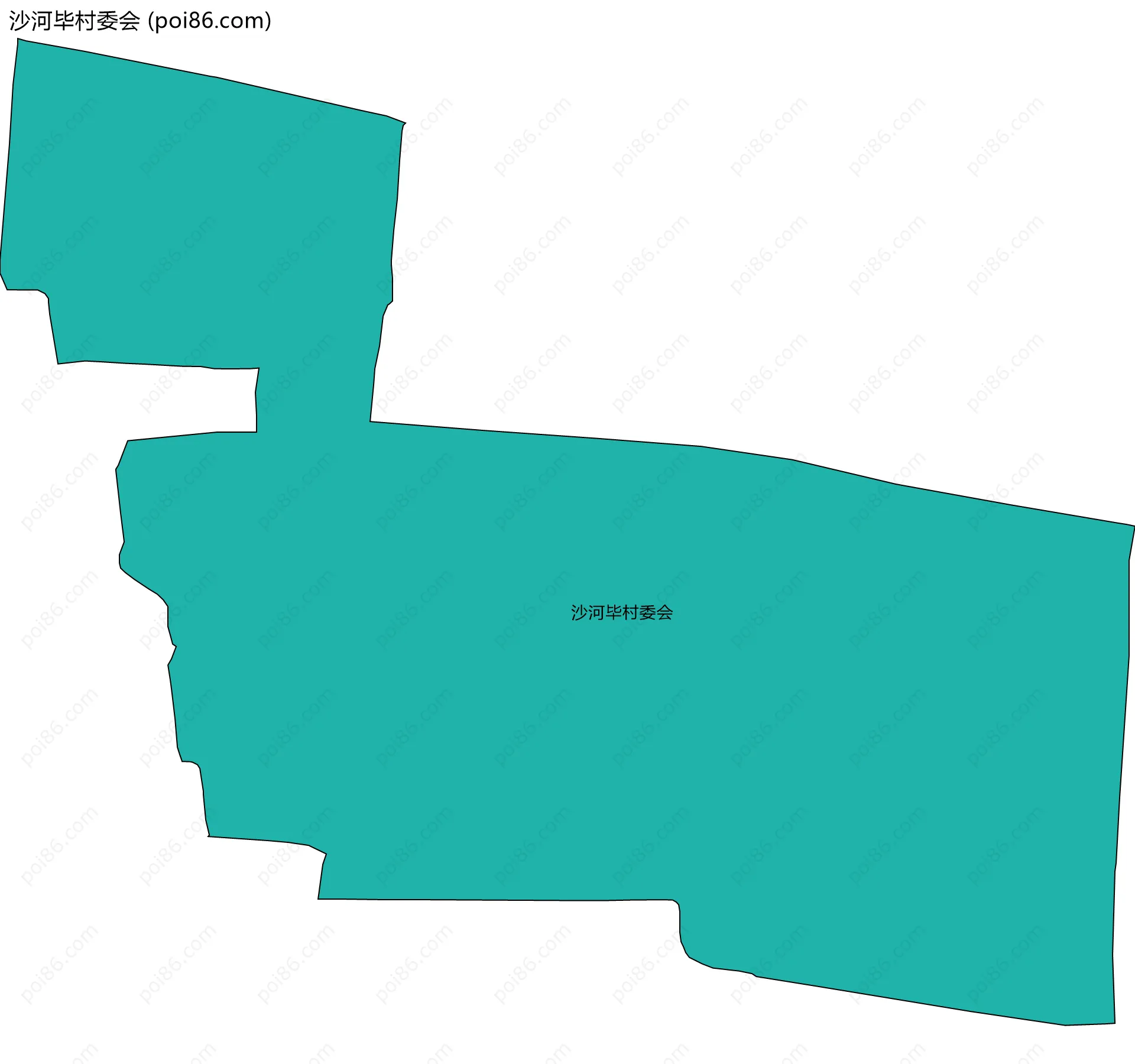 沙河毕村委会边界地图