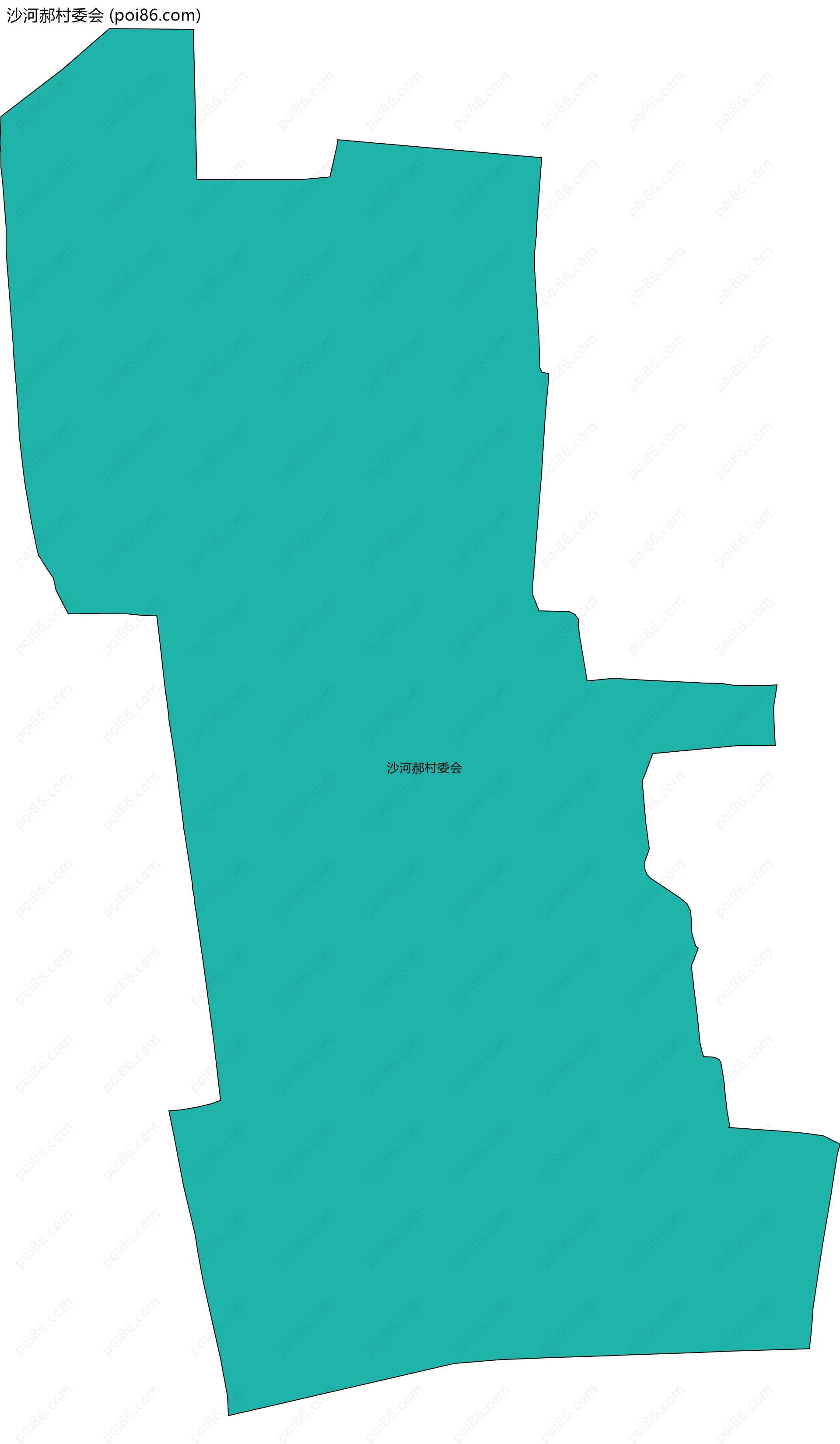 沙河郝村委会边界地图