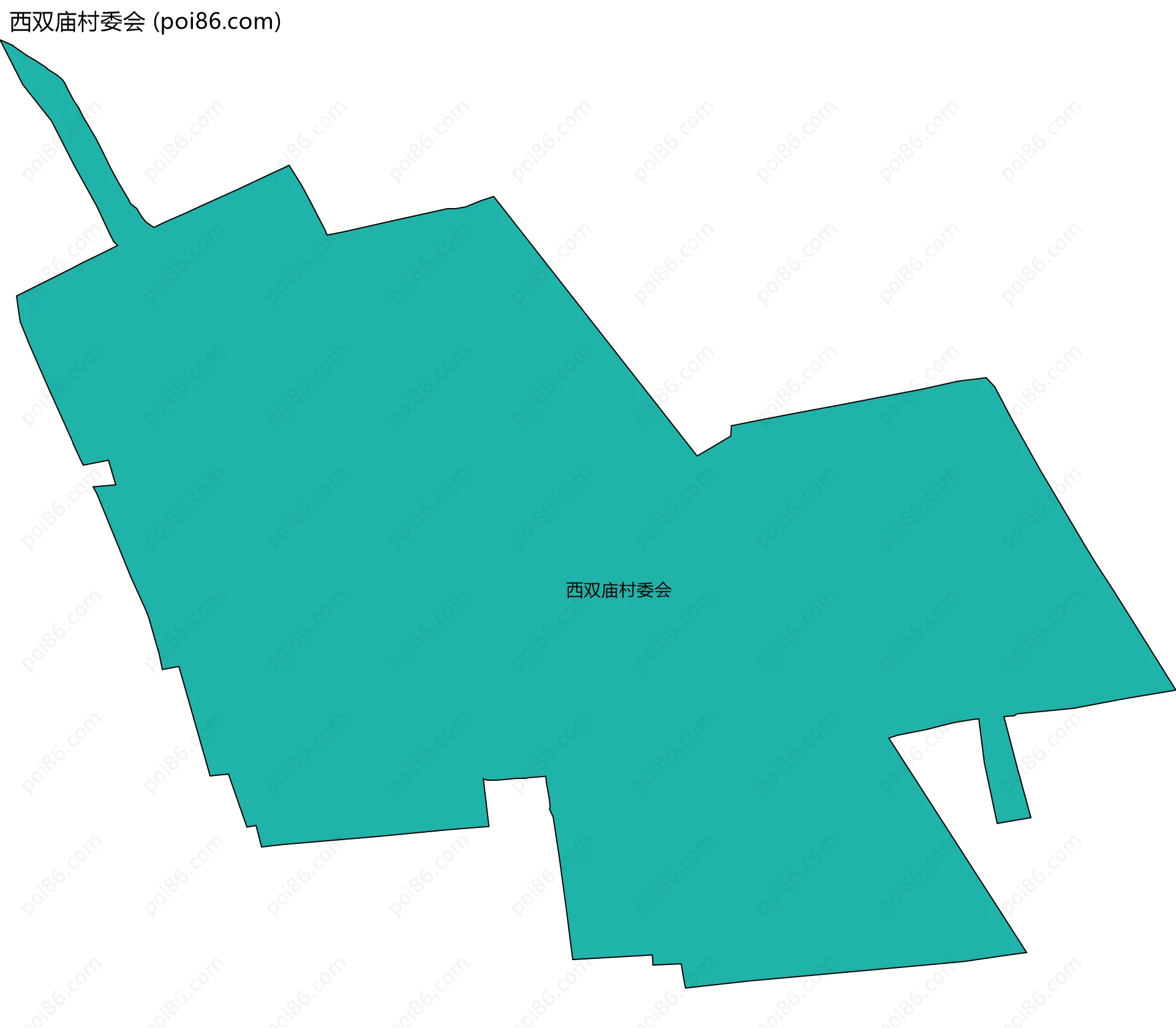 西双庙村委会边界地图