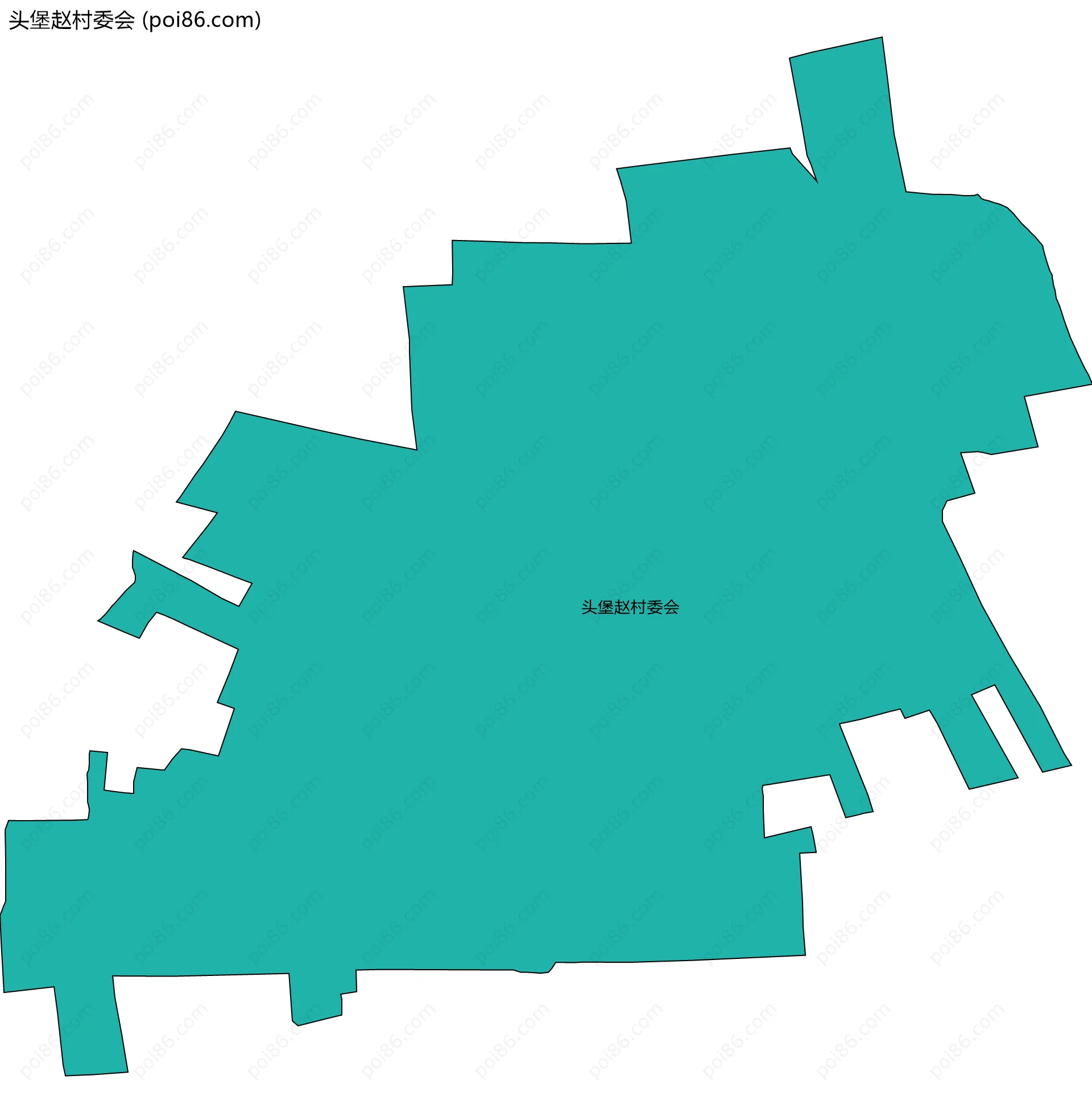 头堡赵村委会边界地图