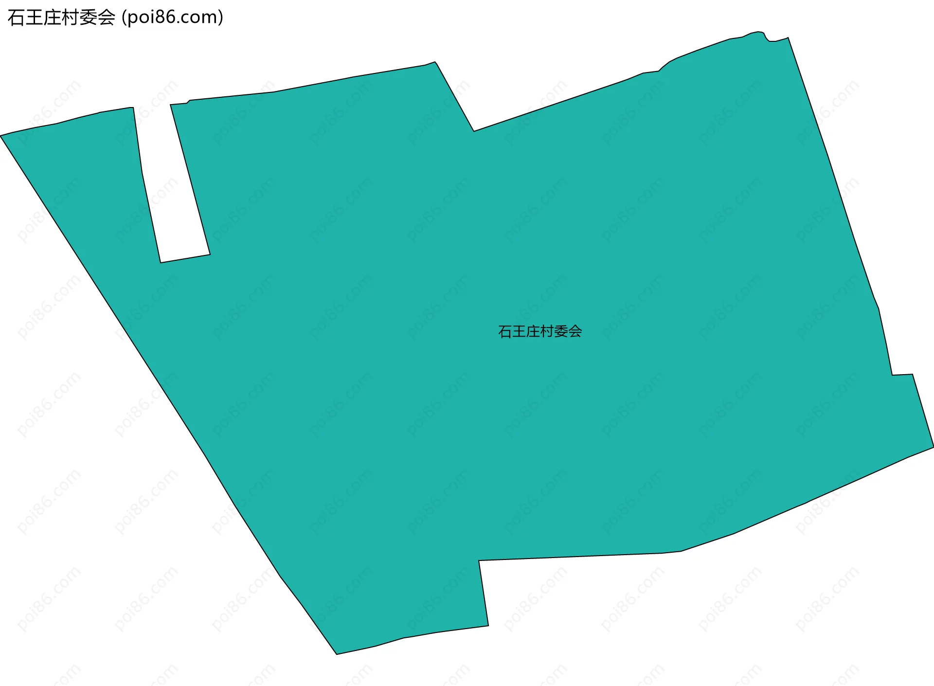 石王庄村委会边界地图
