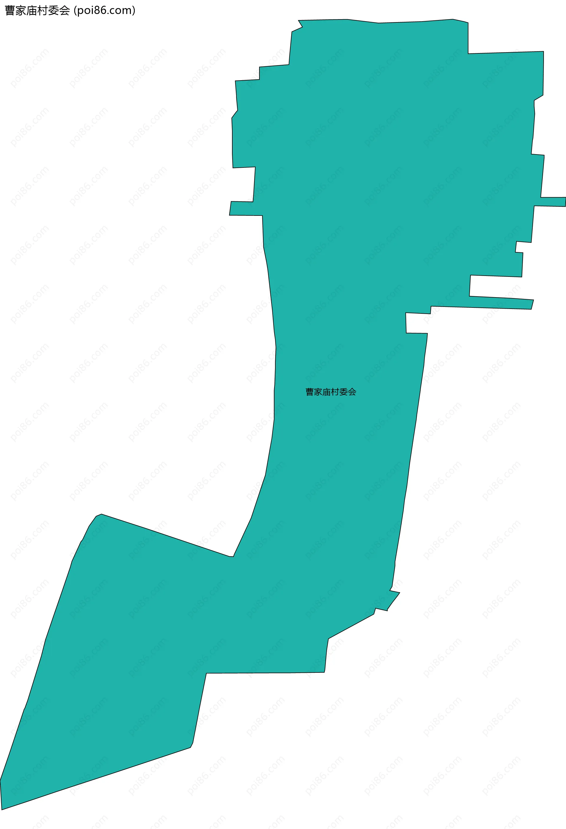 曹家庙村委会边界地图