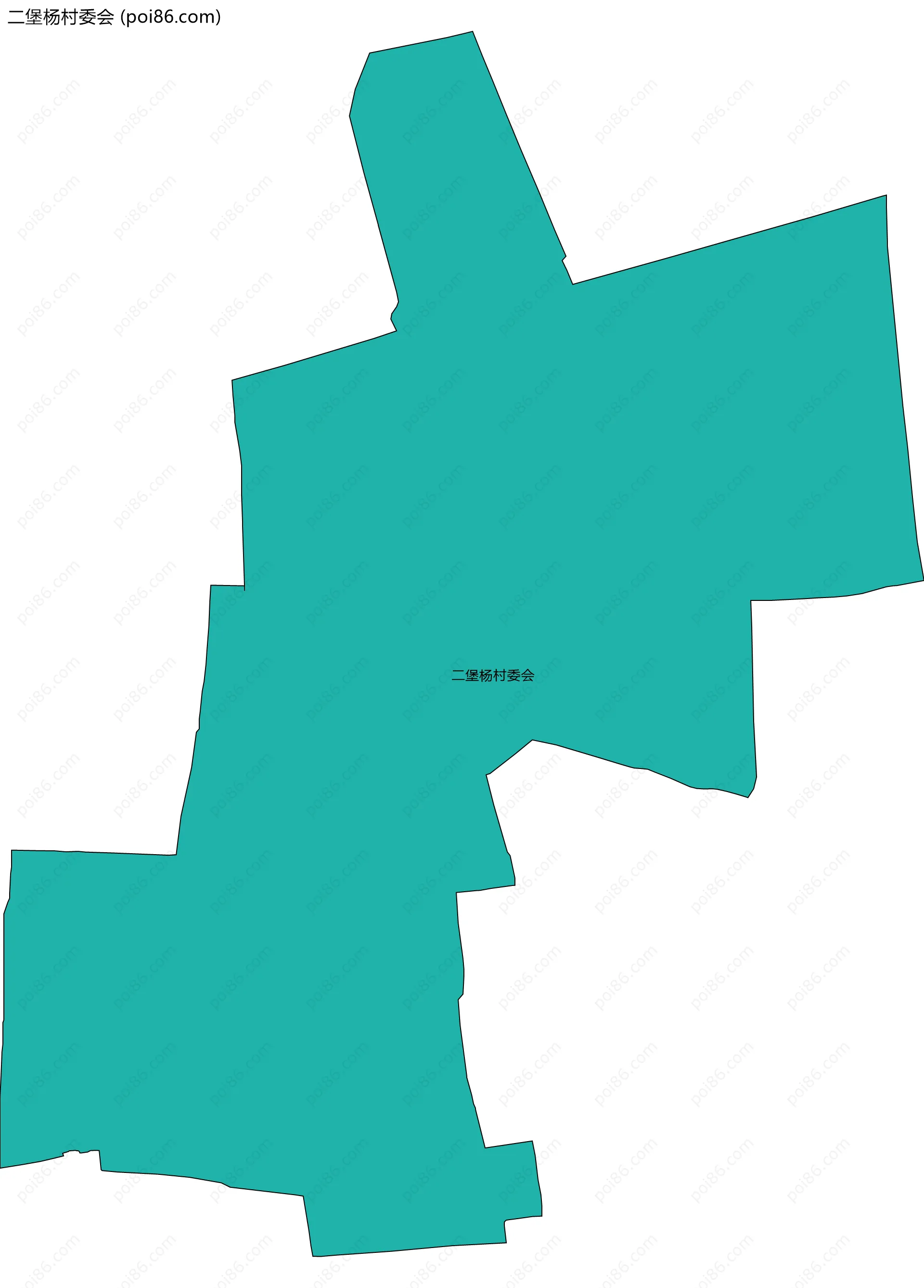 二堡杨村委会边界地图
