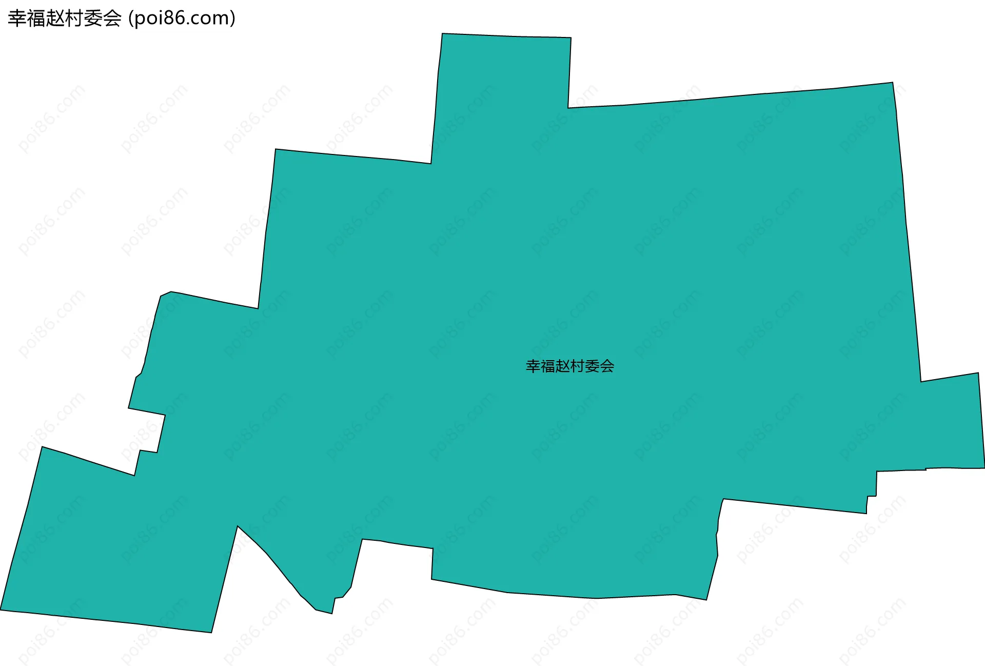 幸福赵村委会边界地图