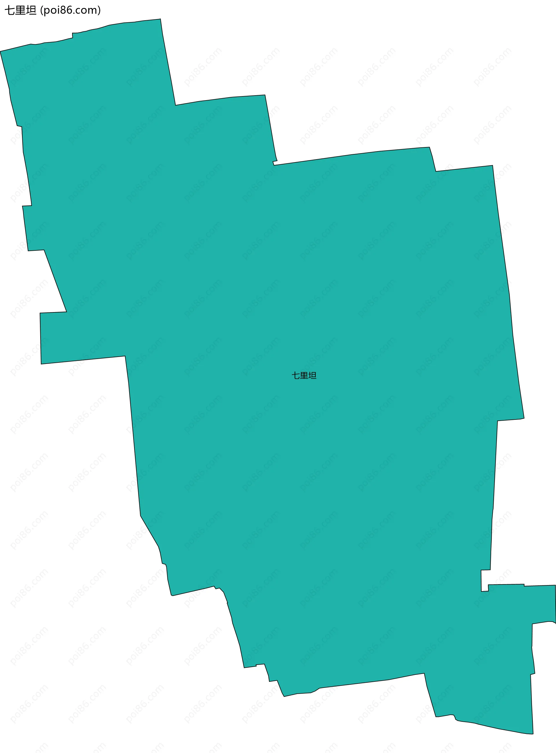 七里坦边界地图