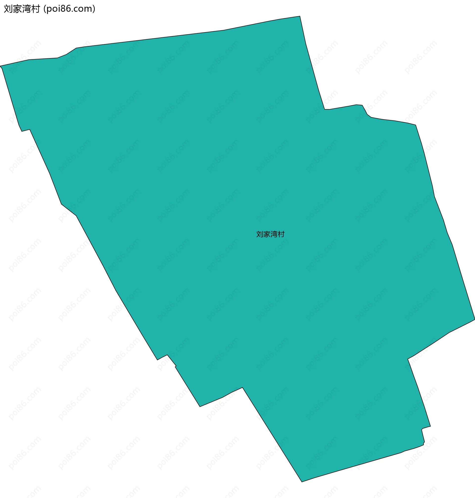 刘家湾村边界地图