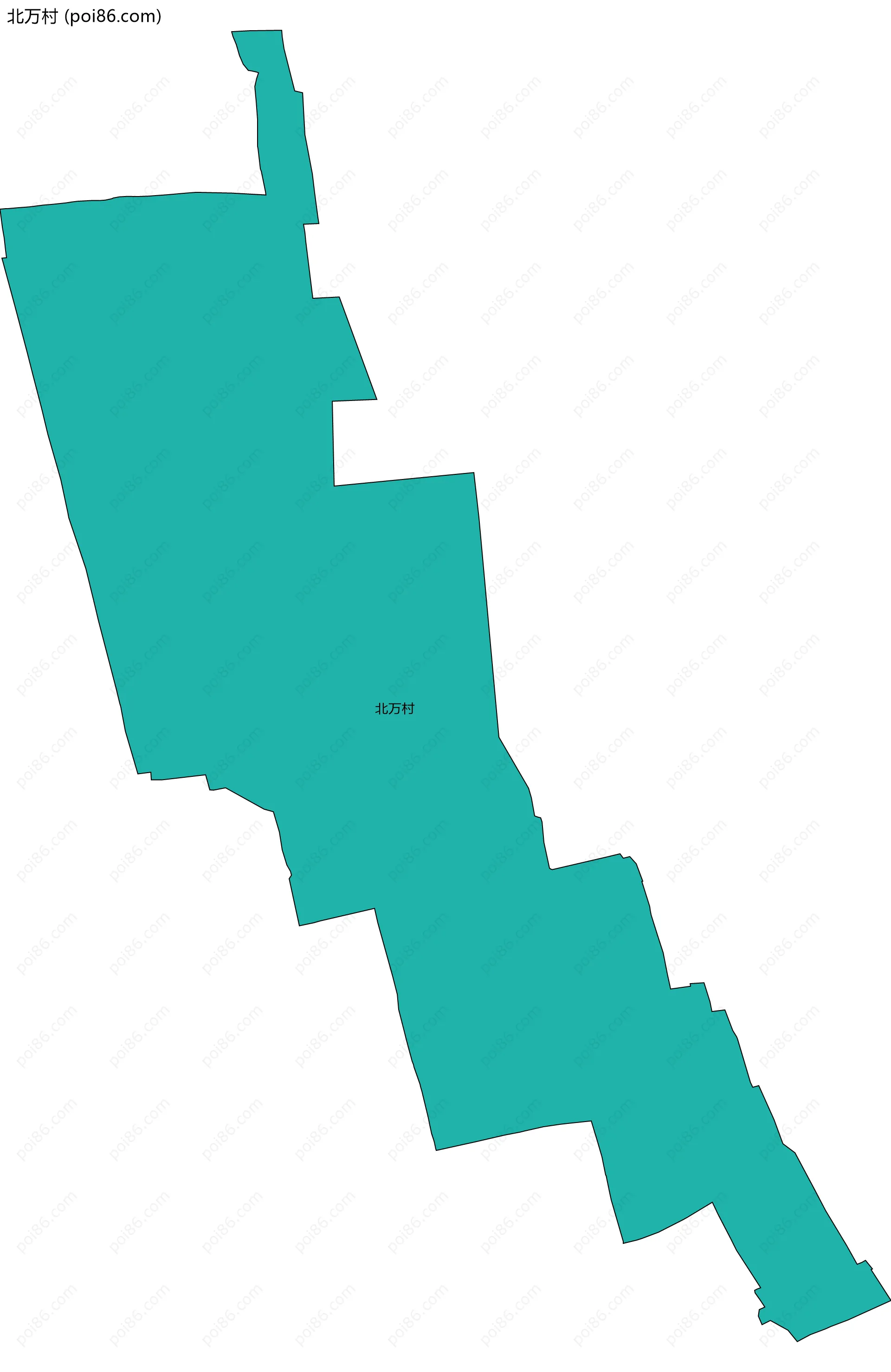 北万村边界地图