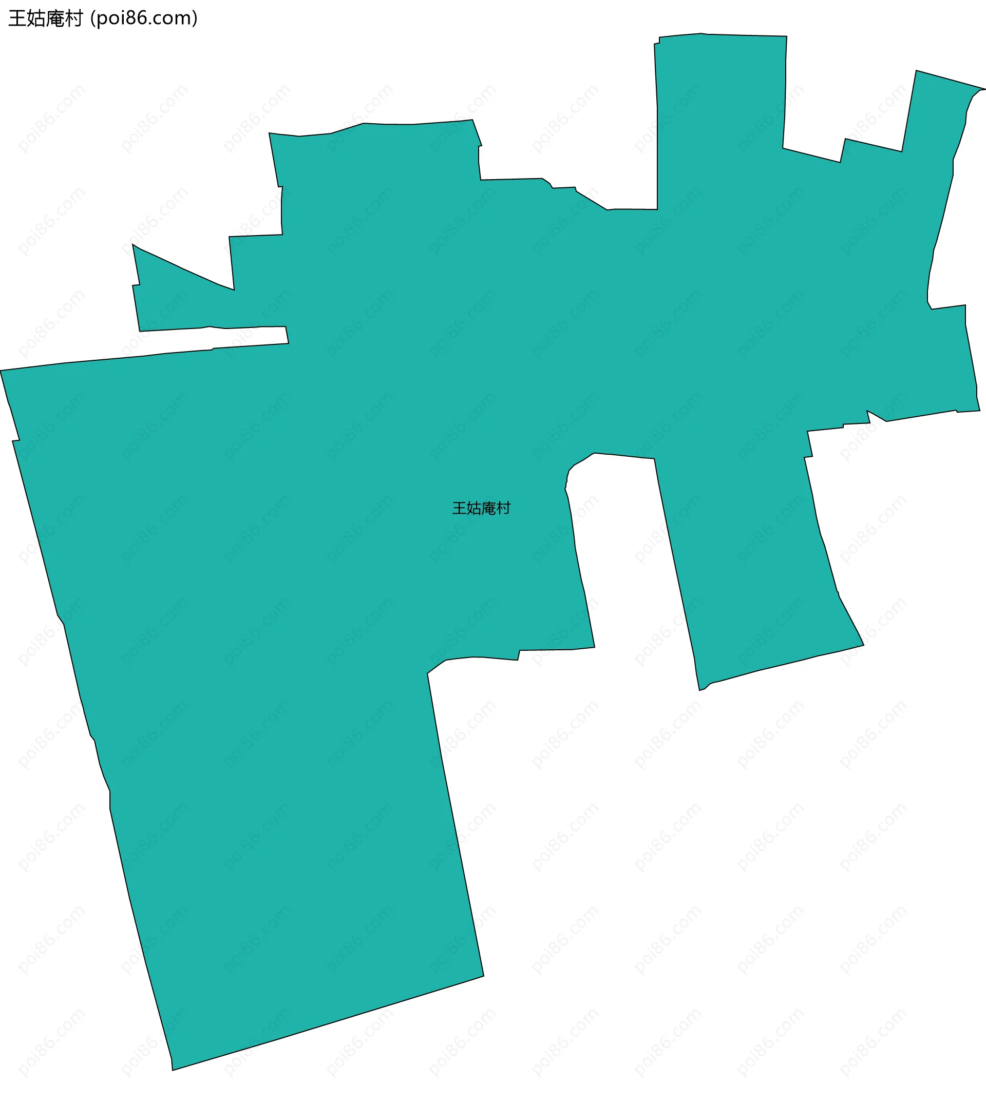 王姑庵村边界地图