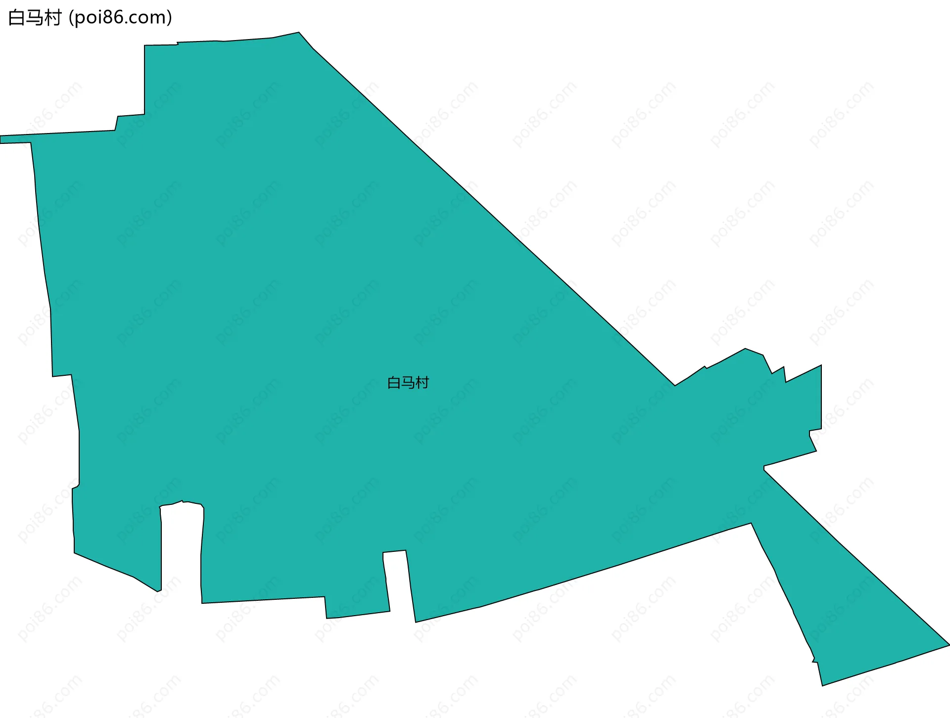 白马村边界地图