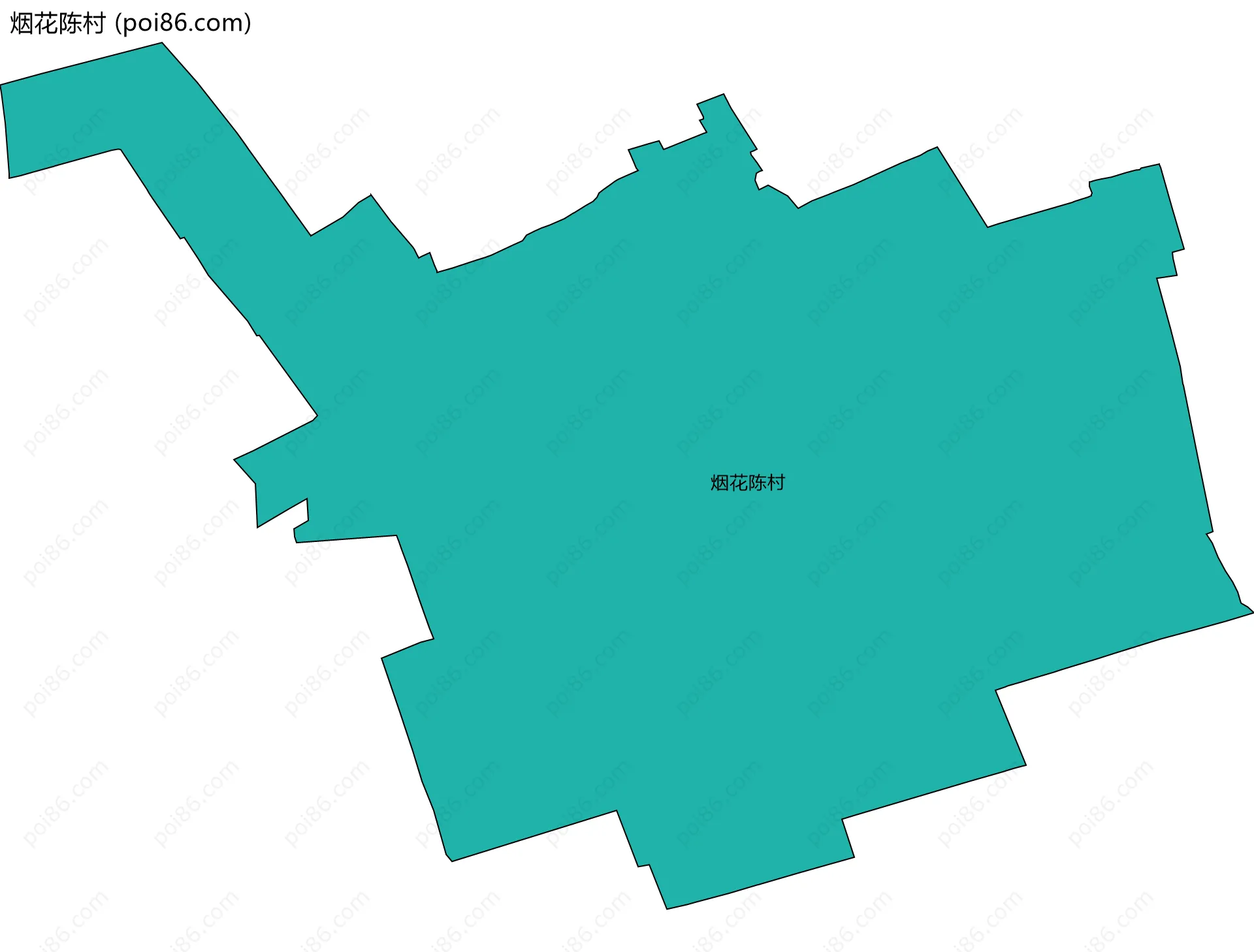 烟花陈村边界地图