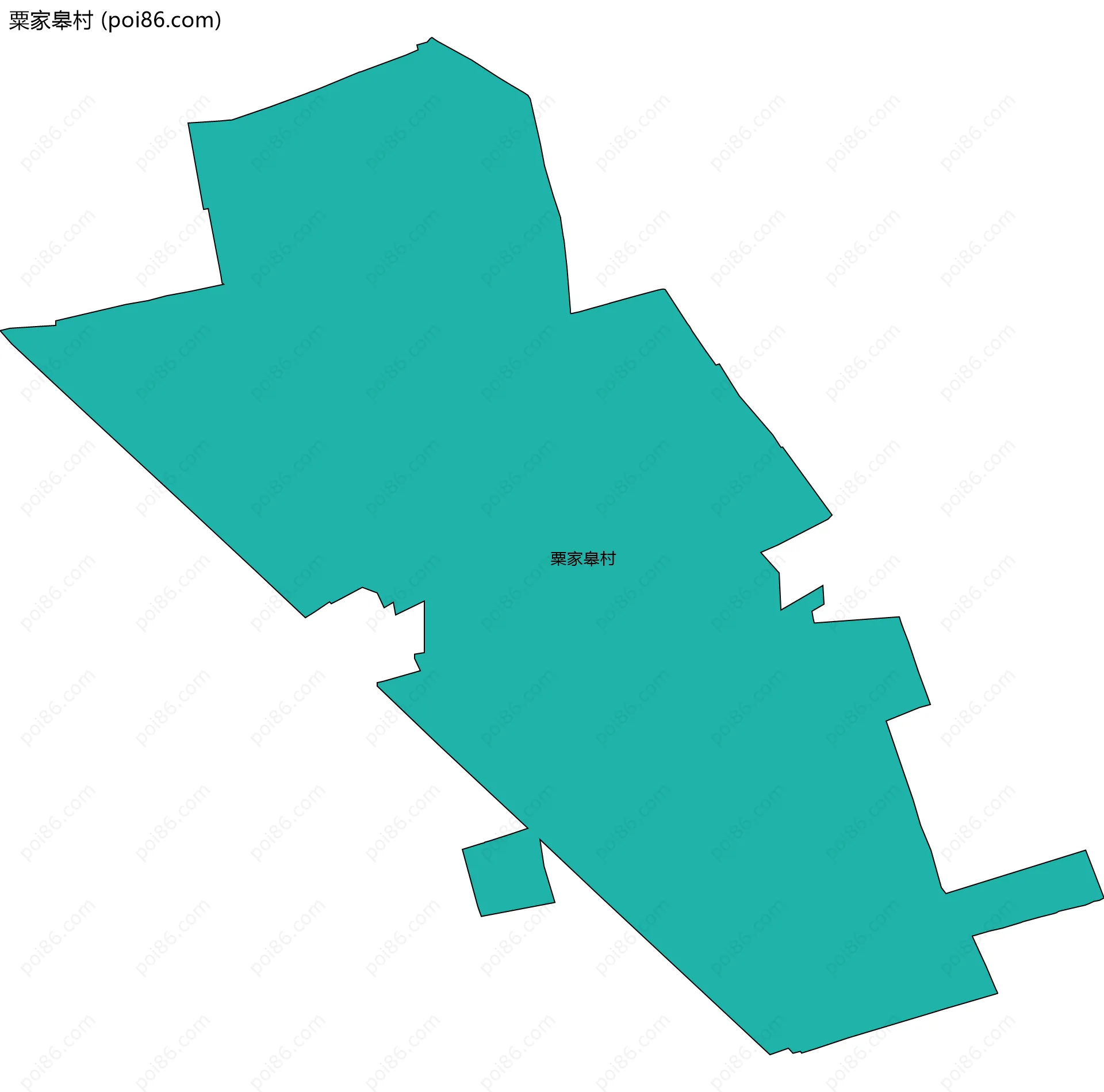 粟家皋村边界地图