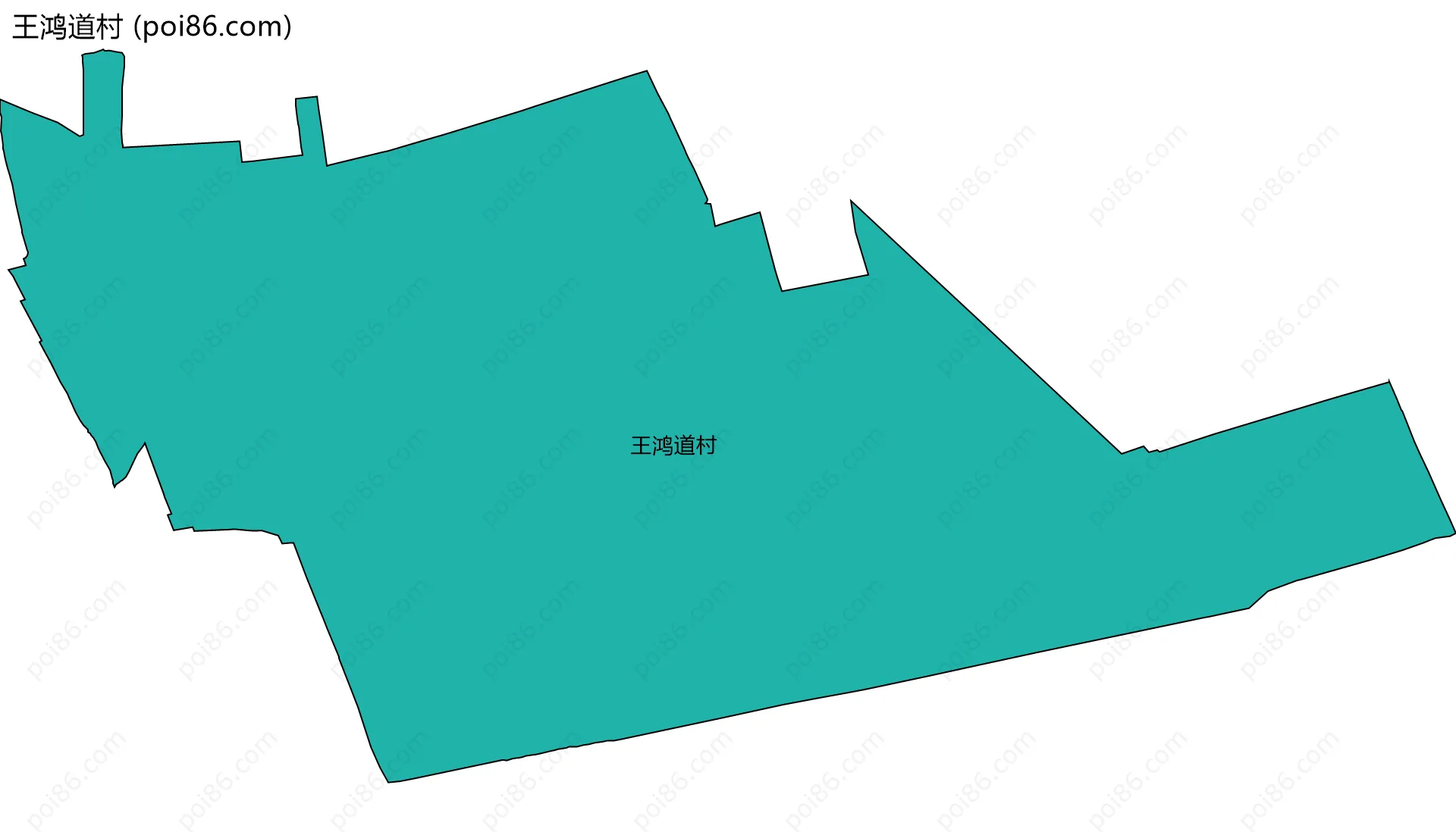 王鸿道村边界地图