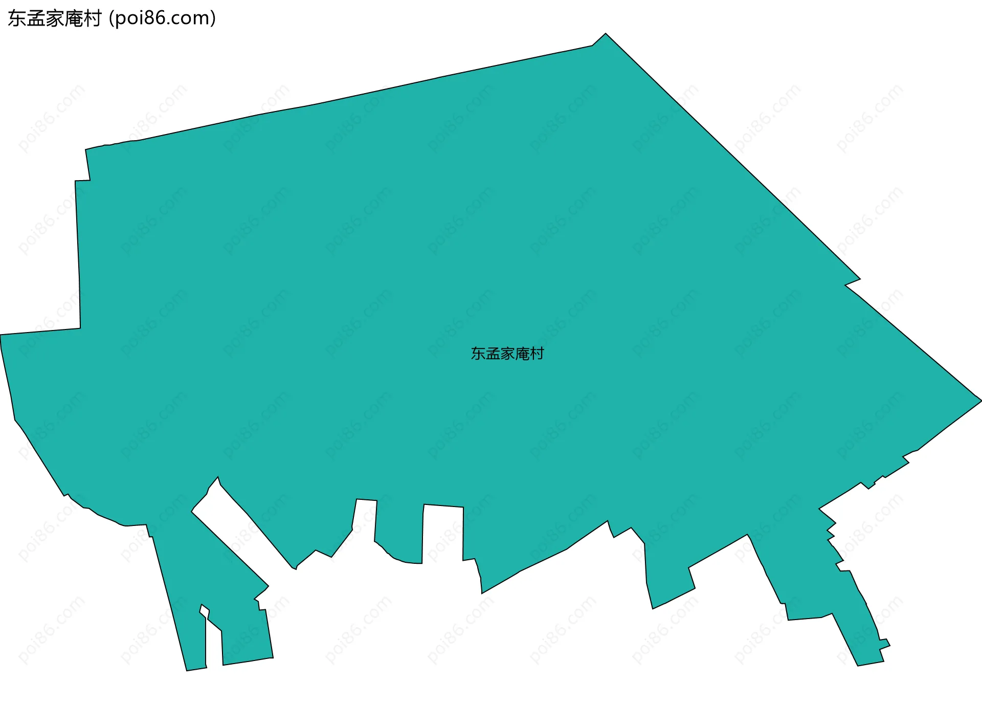 东孟家庵村边界地图