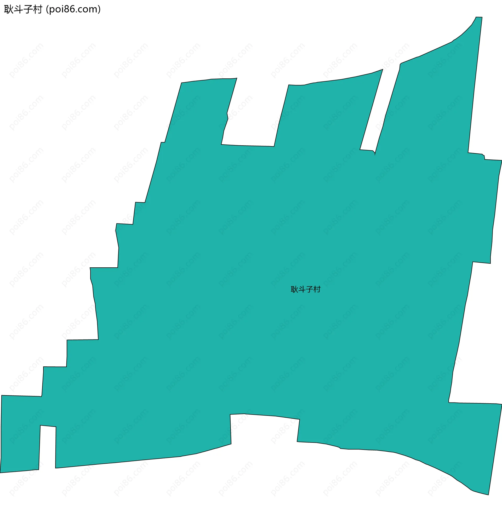 耿斗子村边界地图