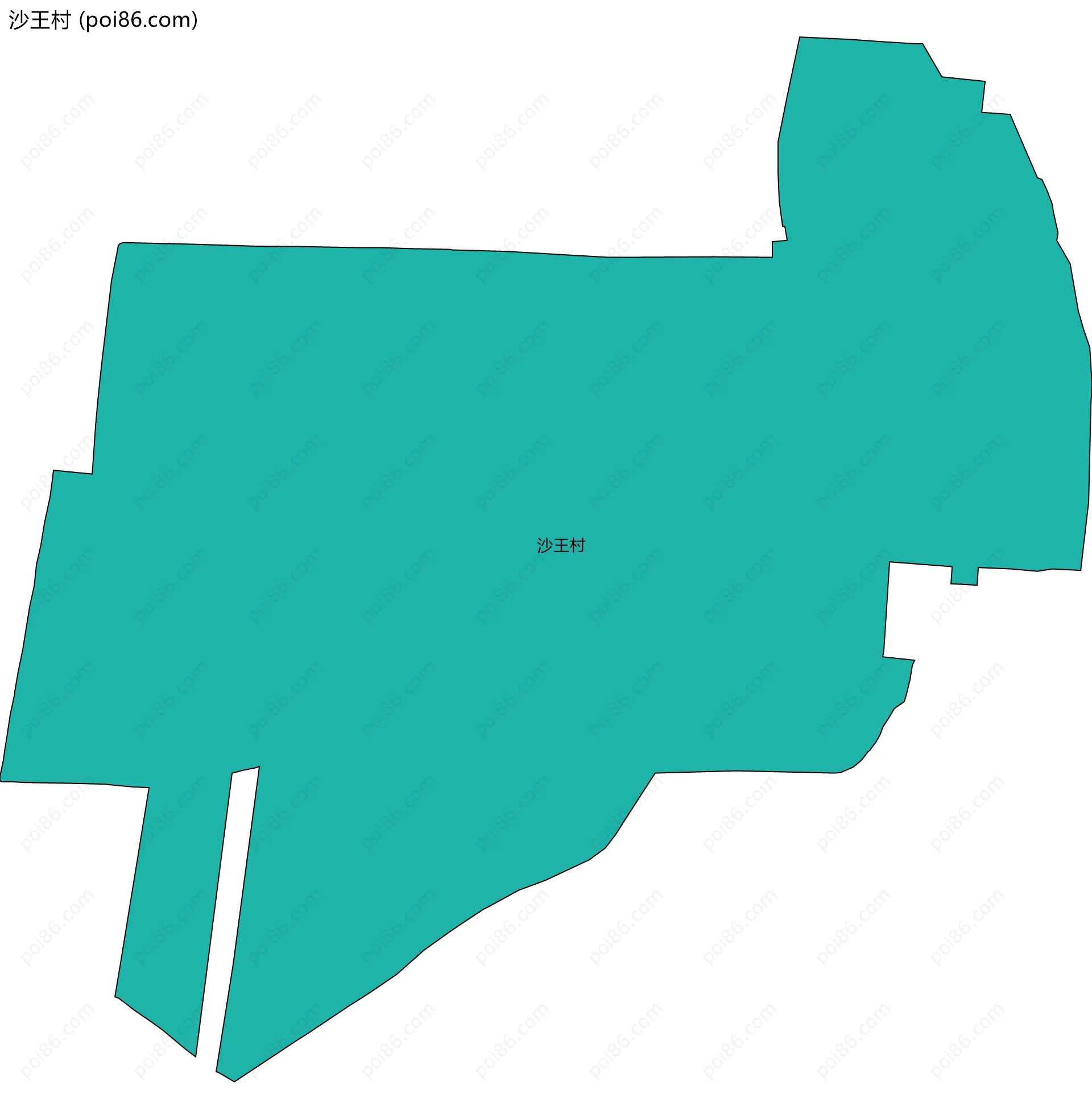 沙王村边界地图