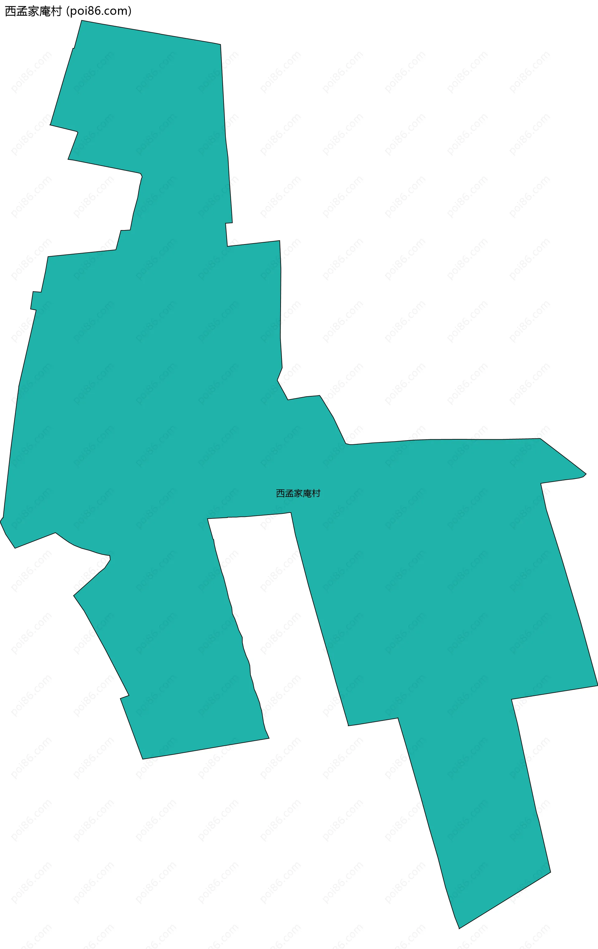 西孟家庵村边界地图