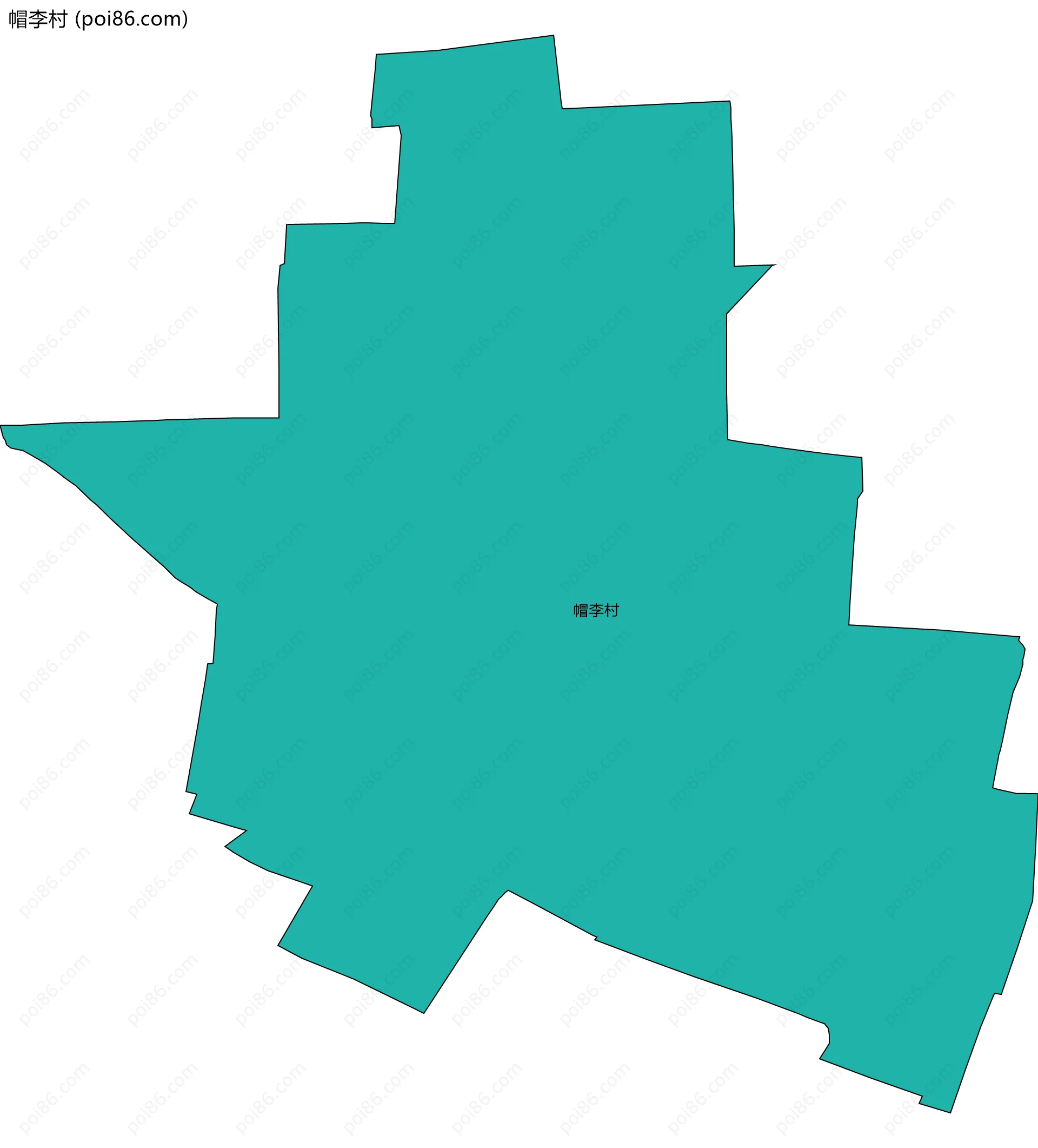 帽李村边界地图