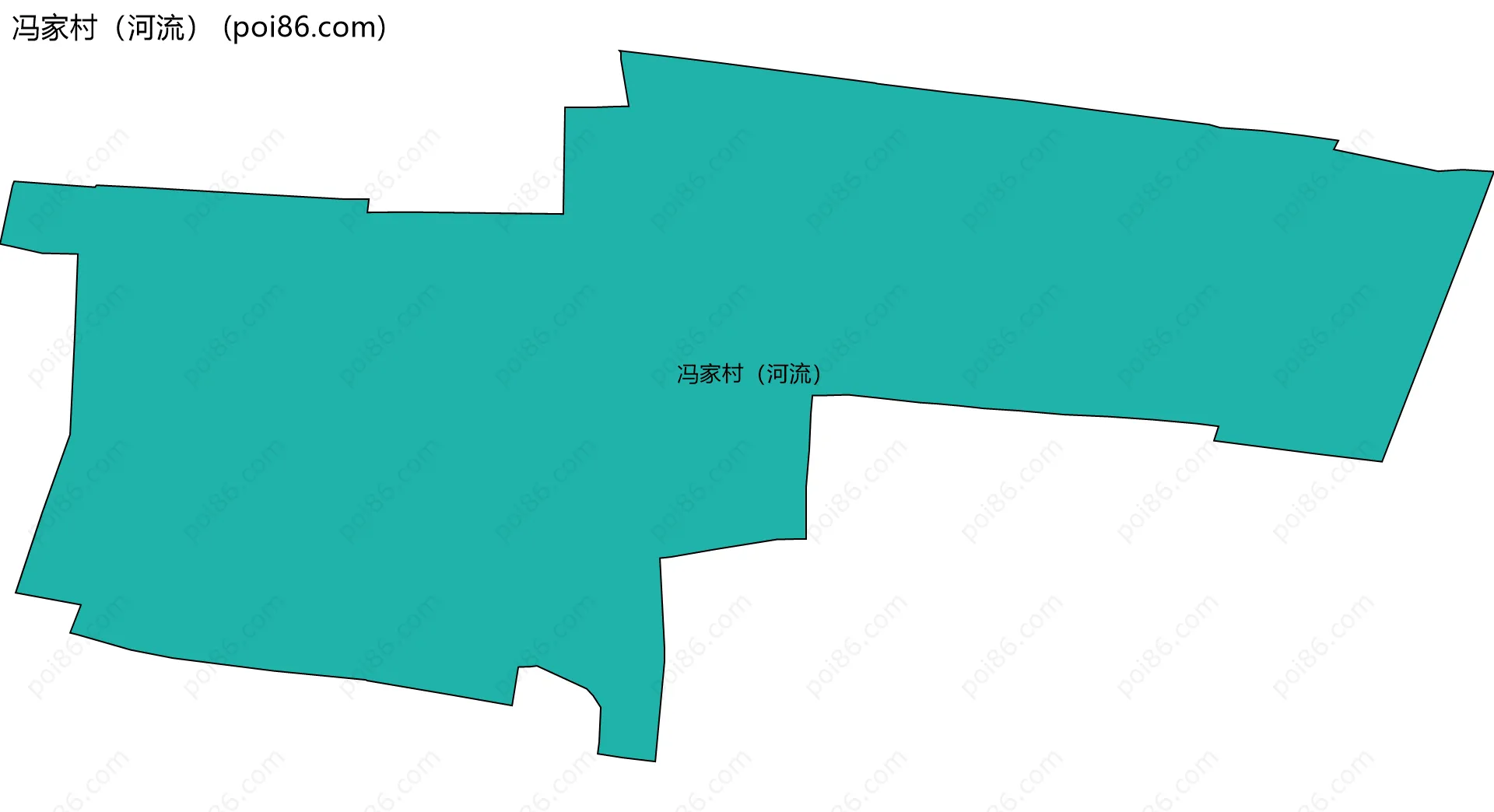 冯家村（河流）边界地图