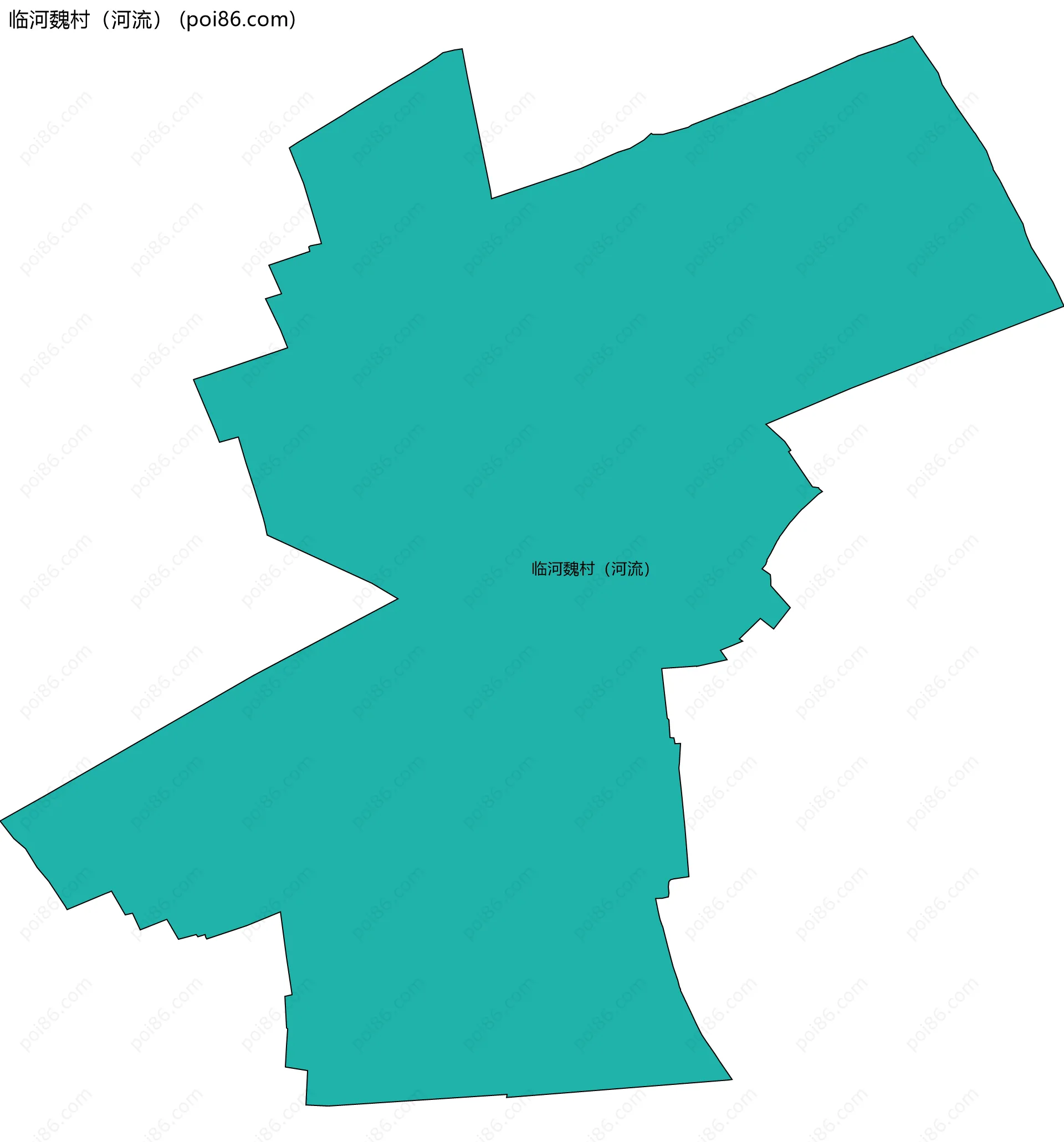 临河魏村（河流）边界地图