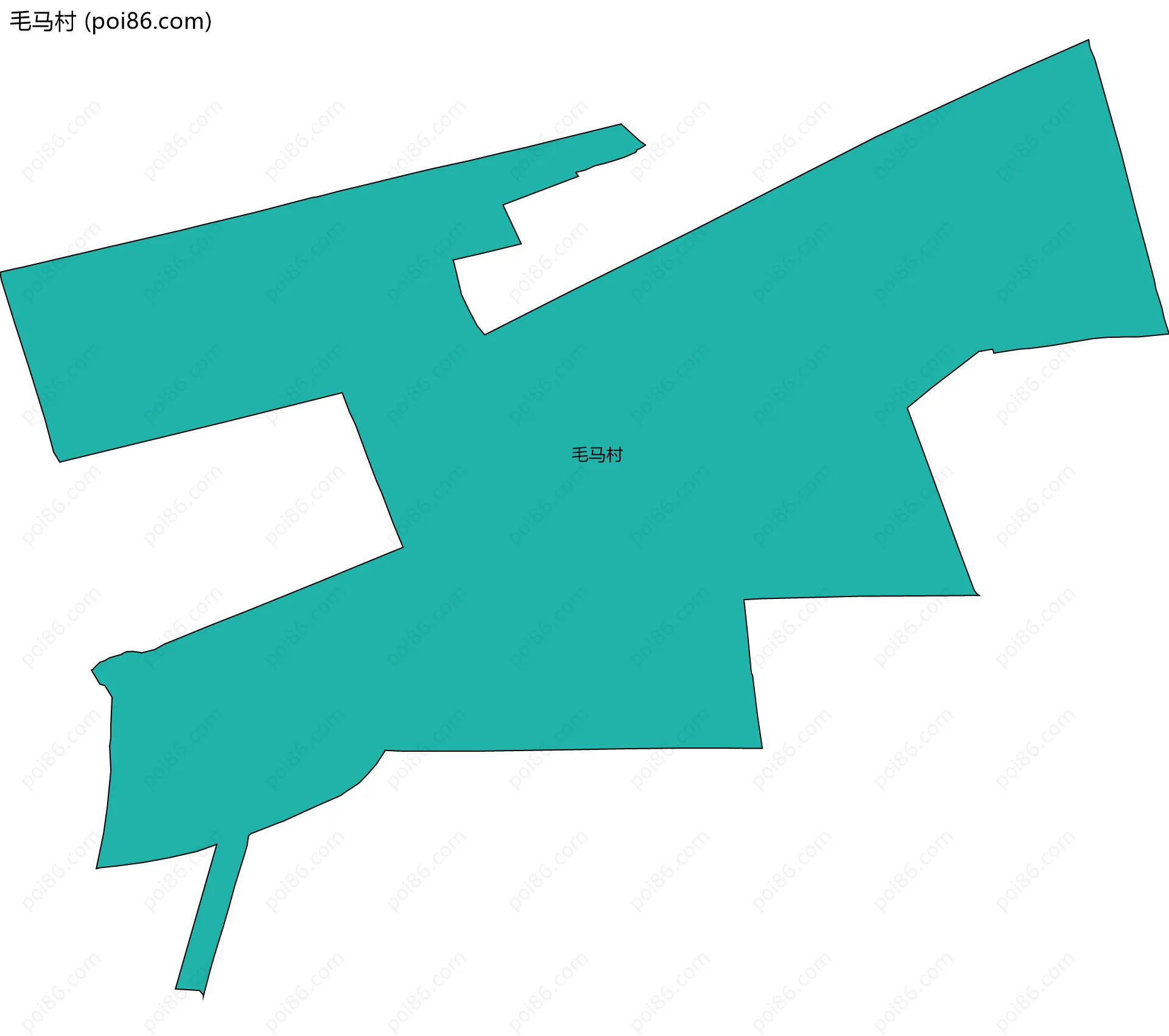 毛马村边界地图