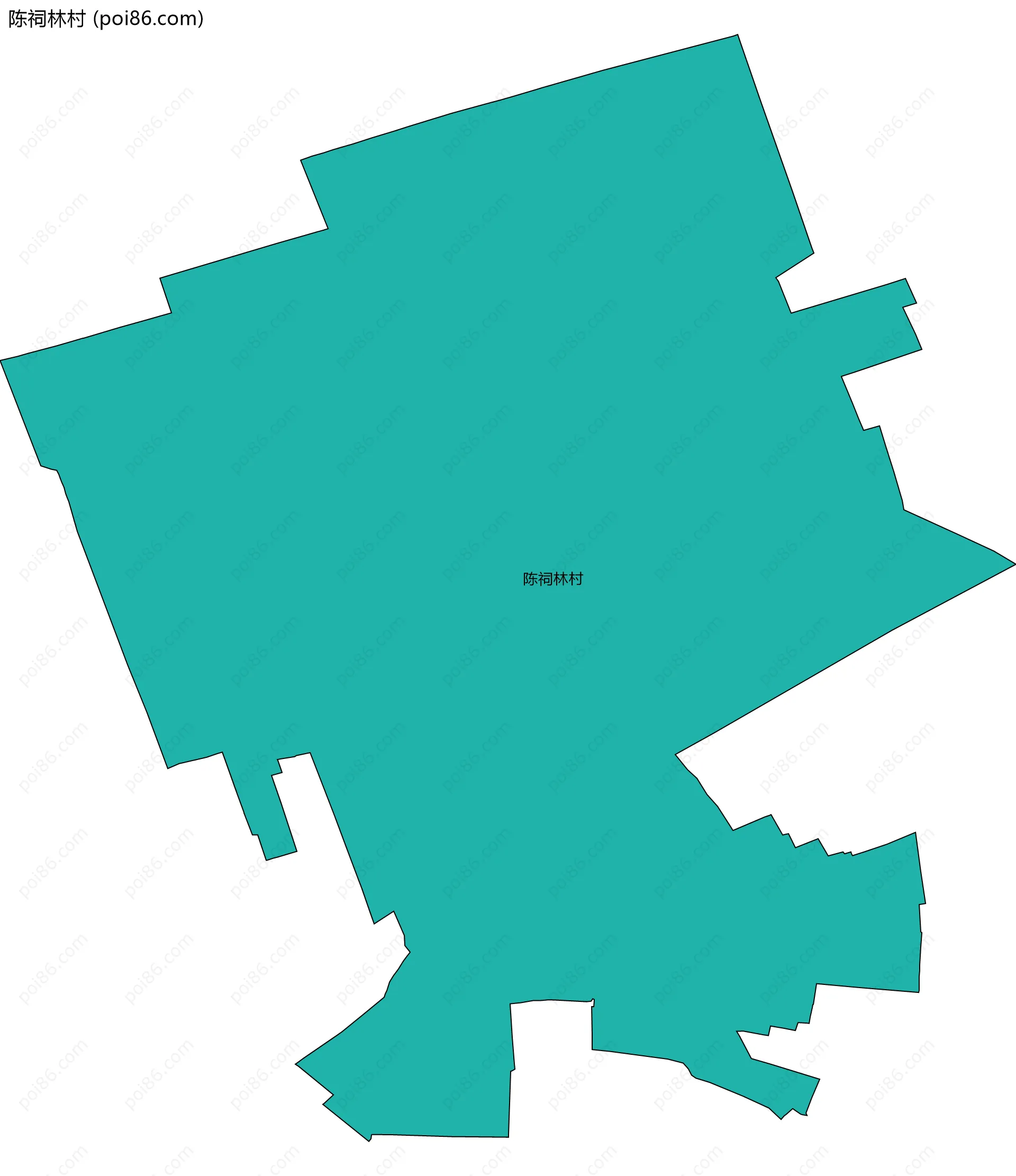 陈祠林村边界地图