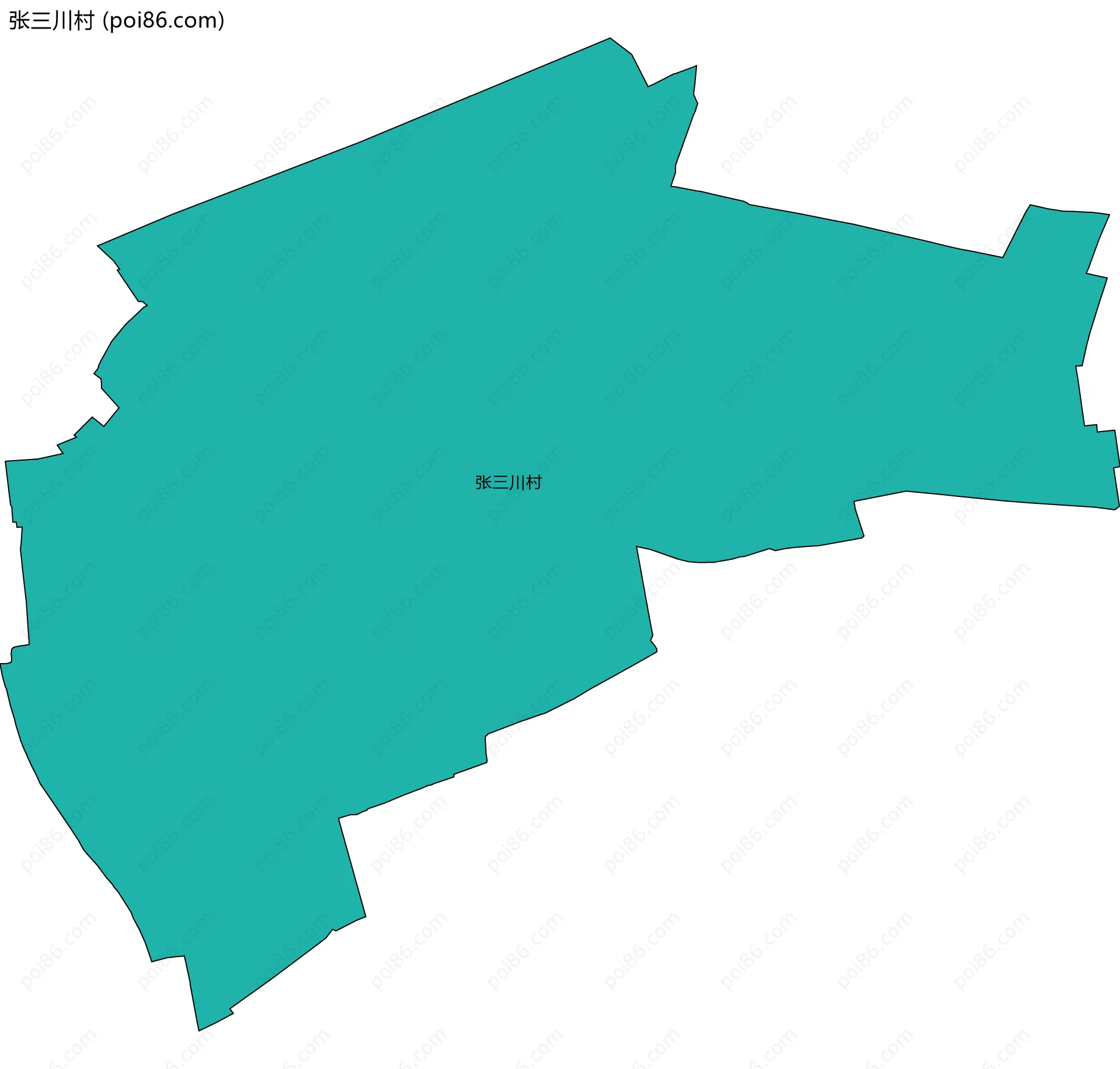 张三川村边界地图