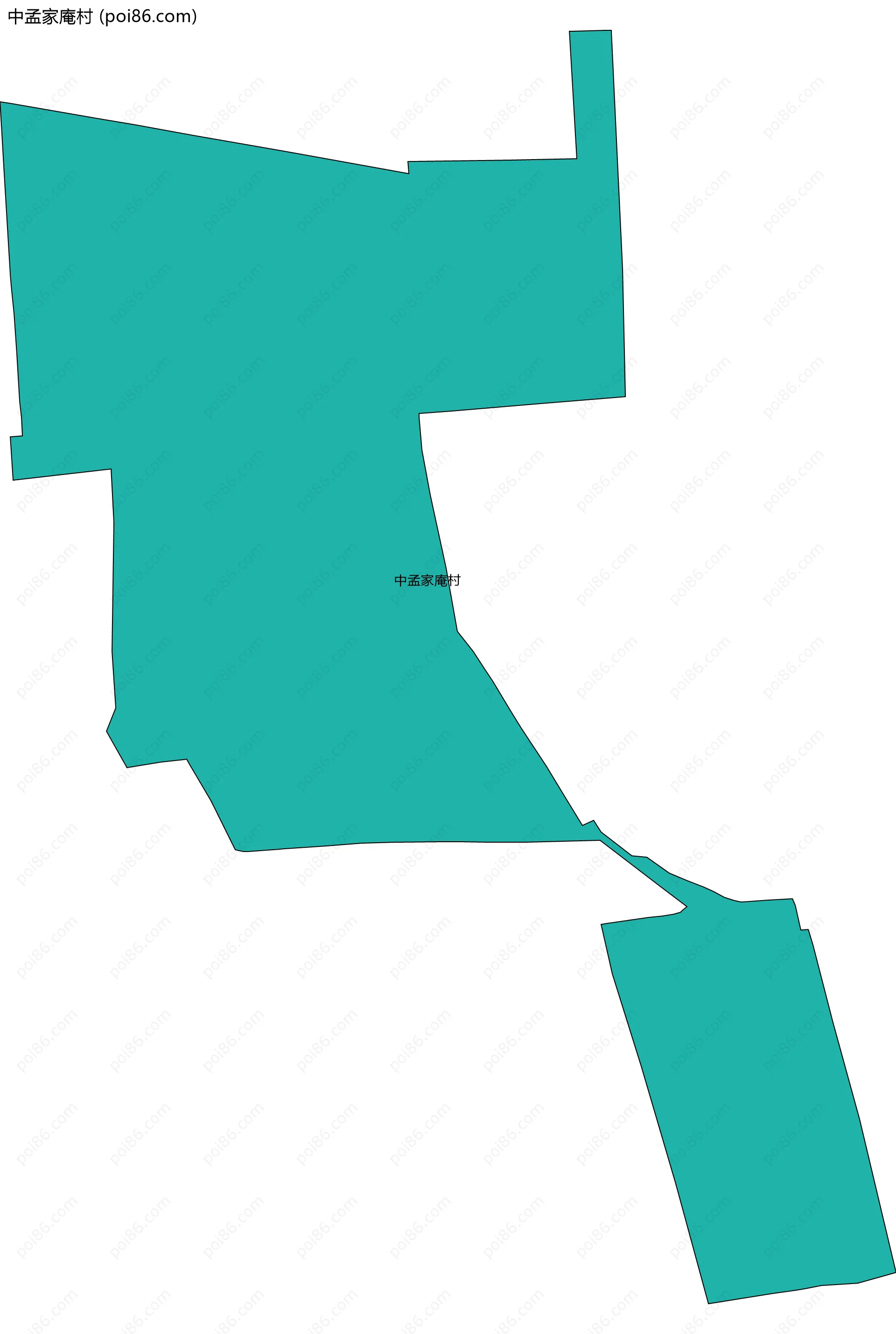 中孟家庵村边界地图