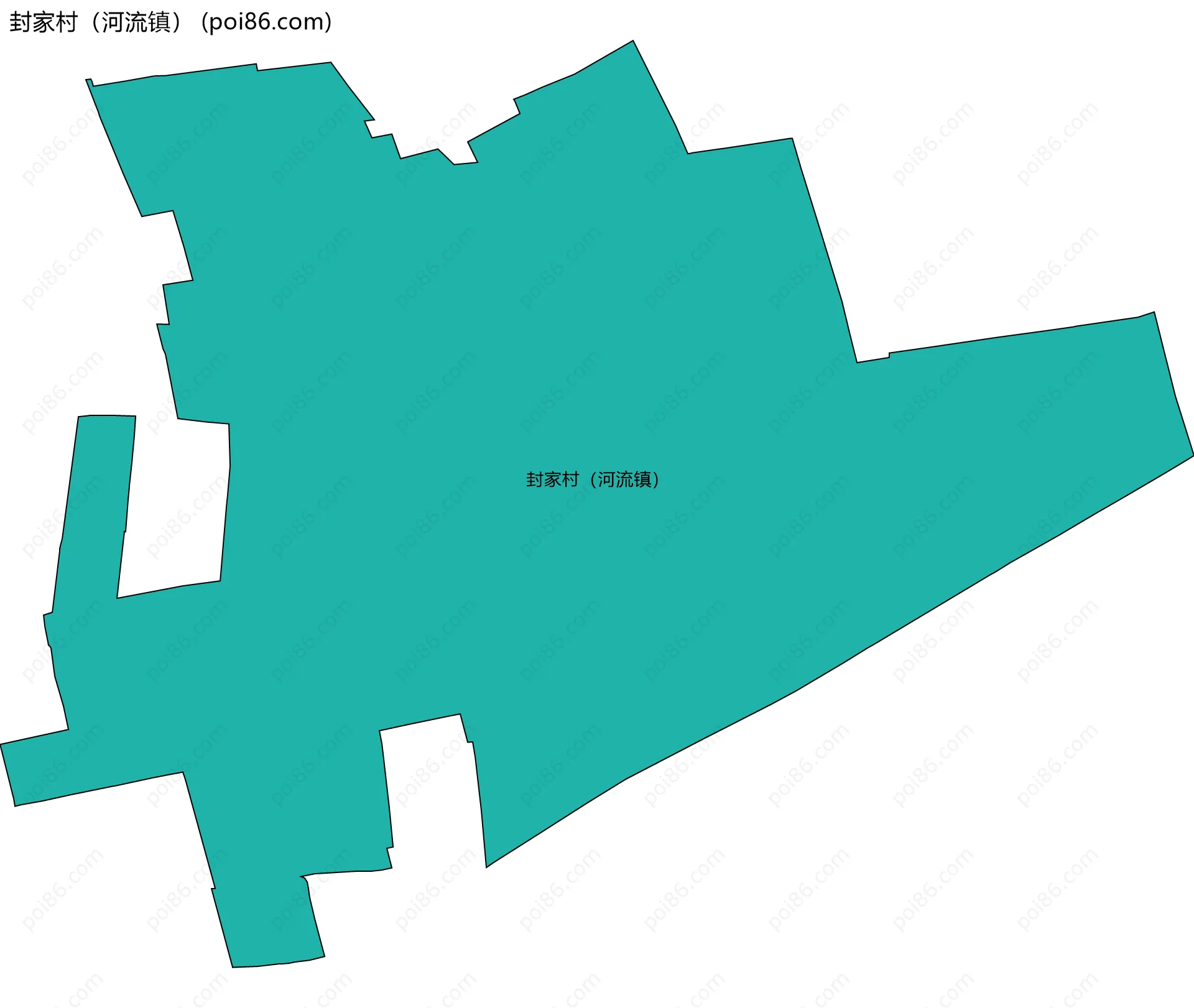封家村（河流镇）边界地图