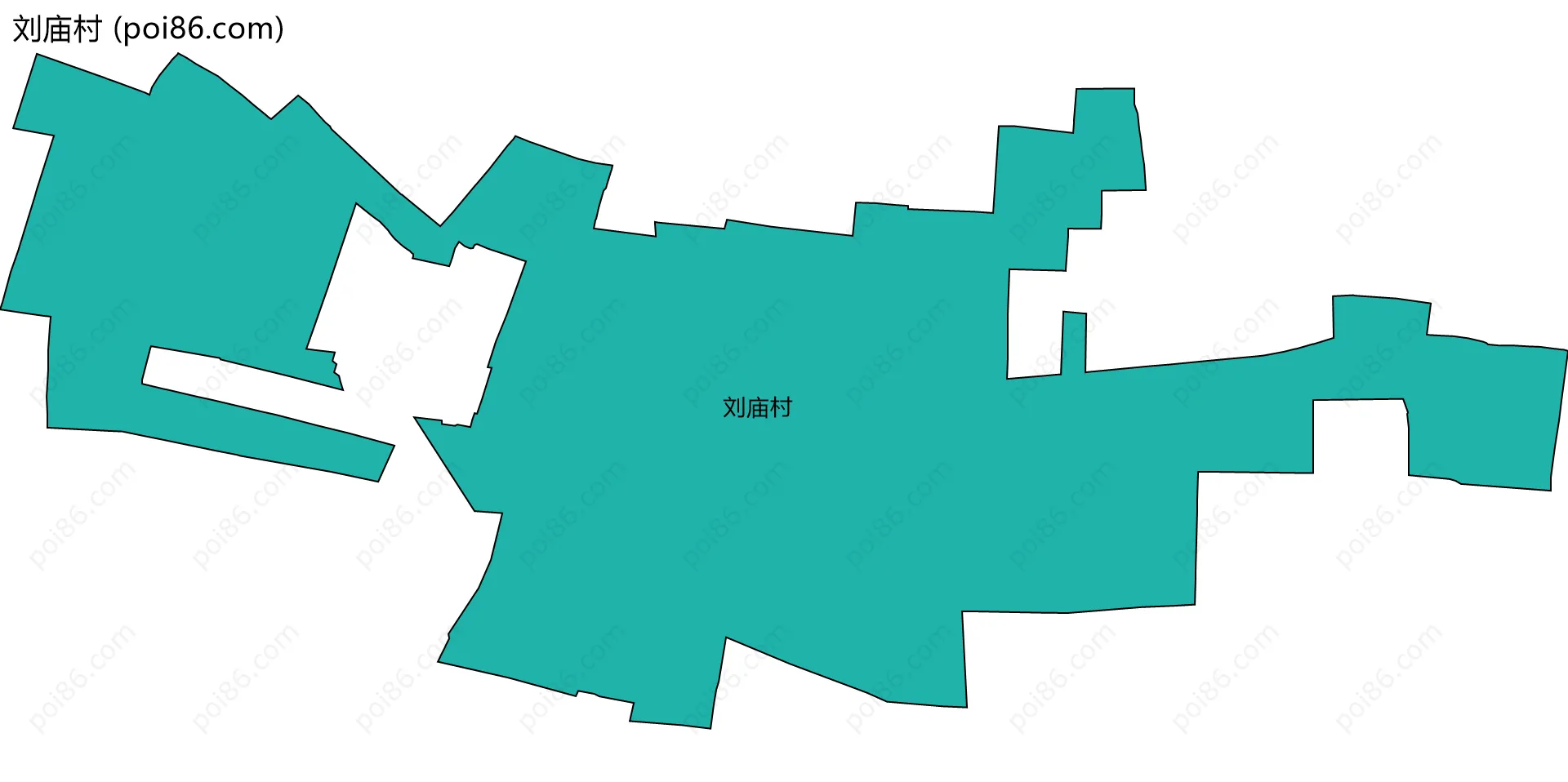 刘庙村边界地图