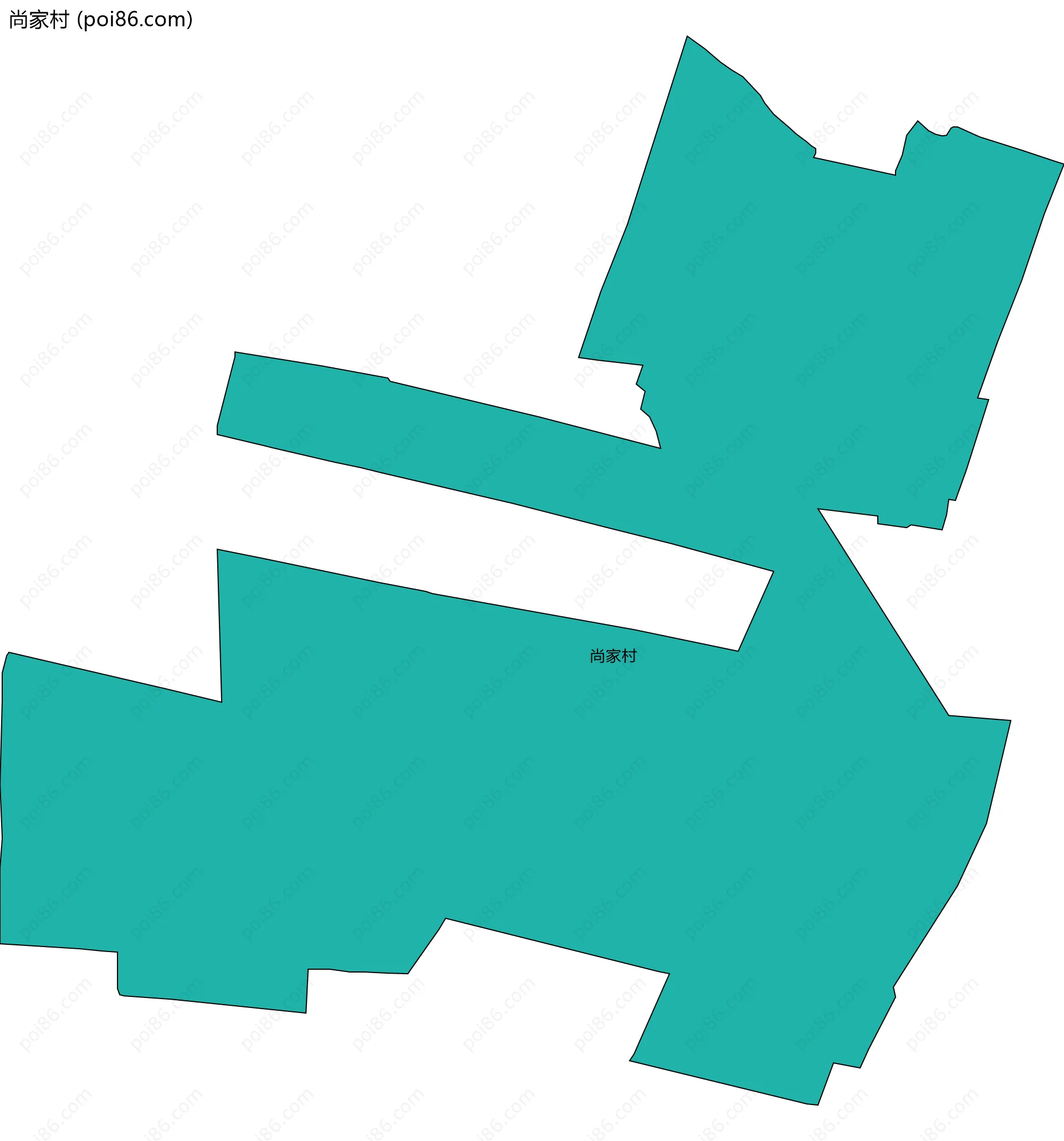 尚家村边界地图